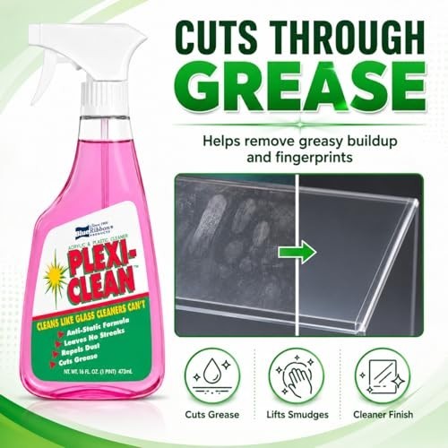 Acrylic Plastic Cleaner 16 Oz Spray Anti-Static Streak Free Trigger Bottle