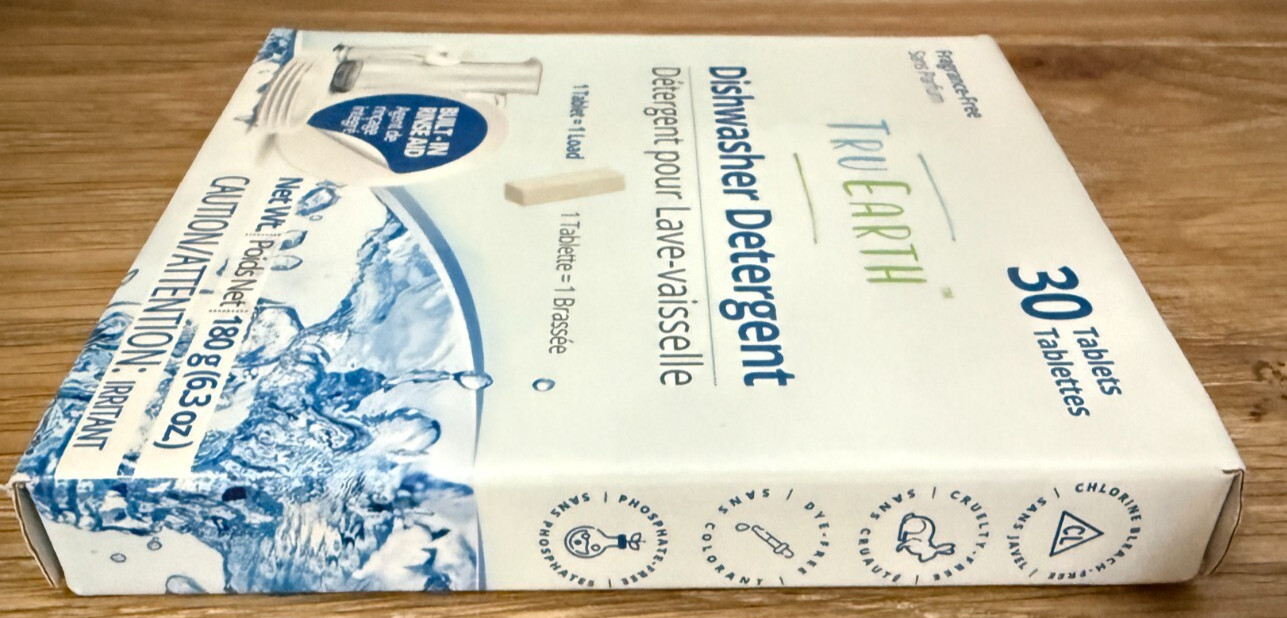 Tru Earth Dishwasher Detergent 30 Tablets Fragrance Free Eco Friendly NEW