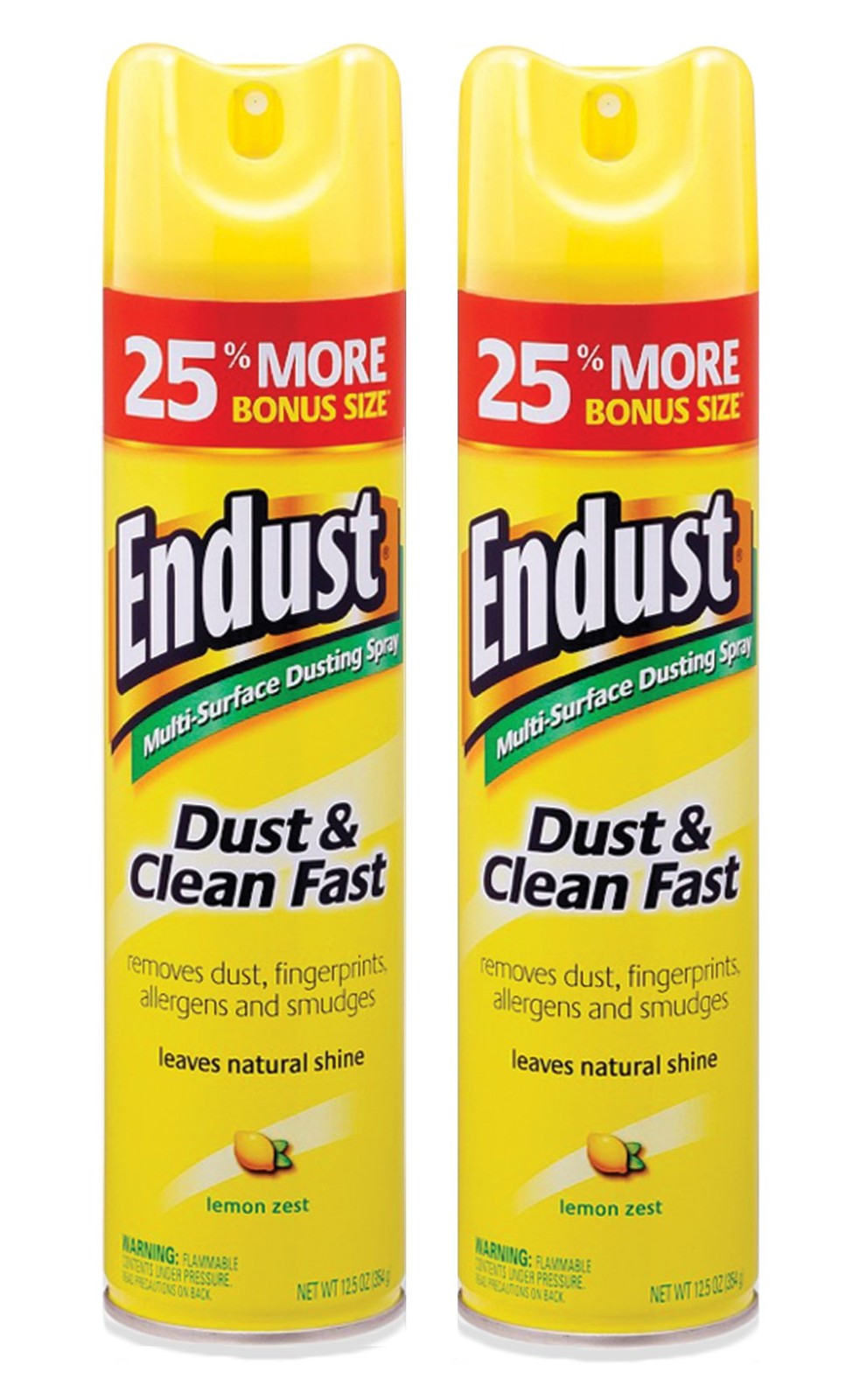Endust Multi-Surface Dusting and Cleaning 12.5 Ounce (Pack of 2), Lemon Zest