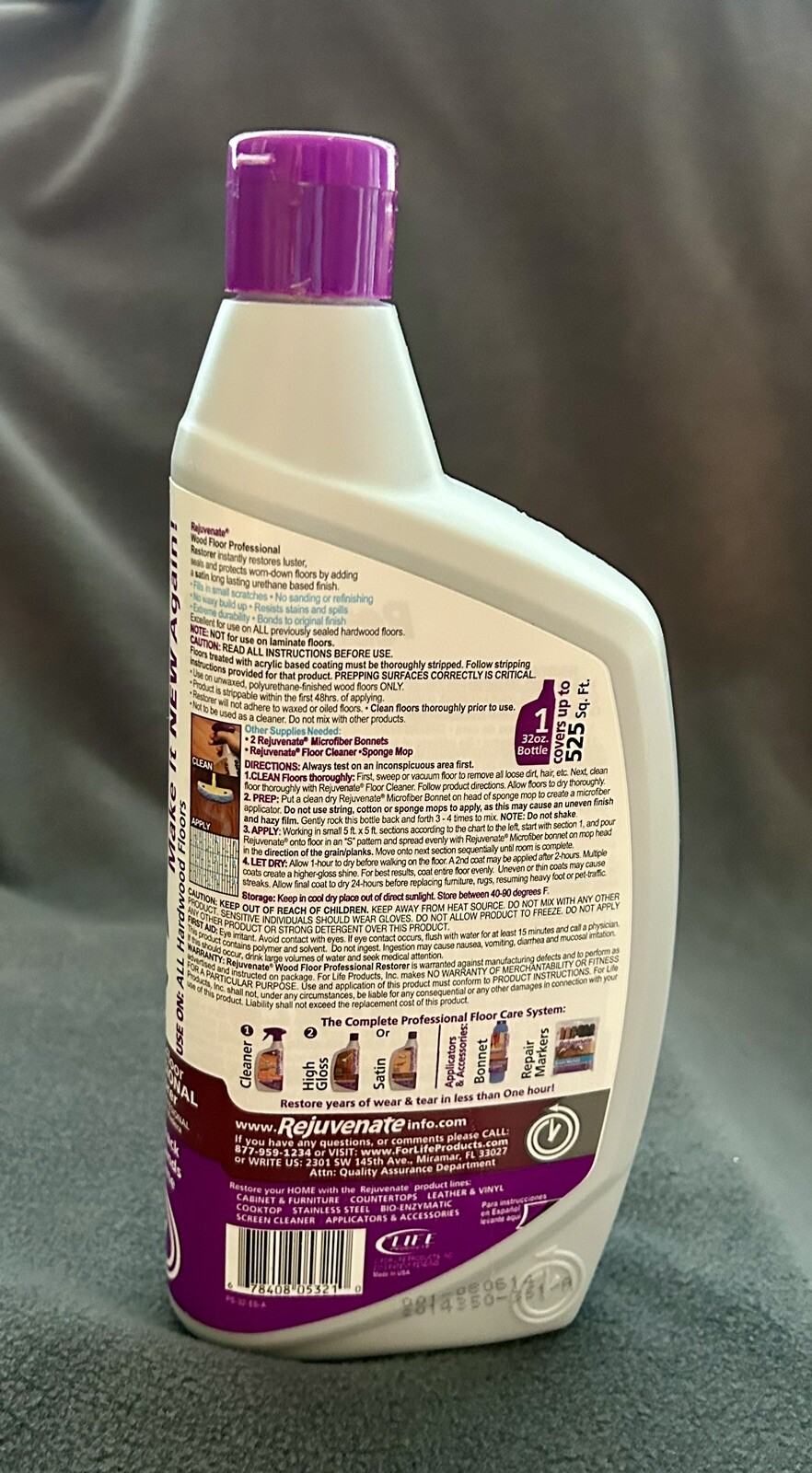 Pro Rejuvenate Satin/Matte Urethane Based Wood Floor Restorer Liquid 32oz