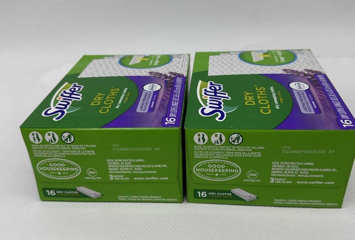 Swiffer Dry Sweeping Cloths Lavender Scent 16 Dry Cloths 2 Pack