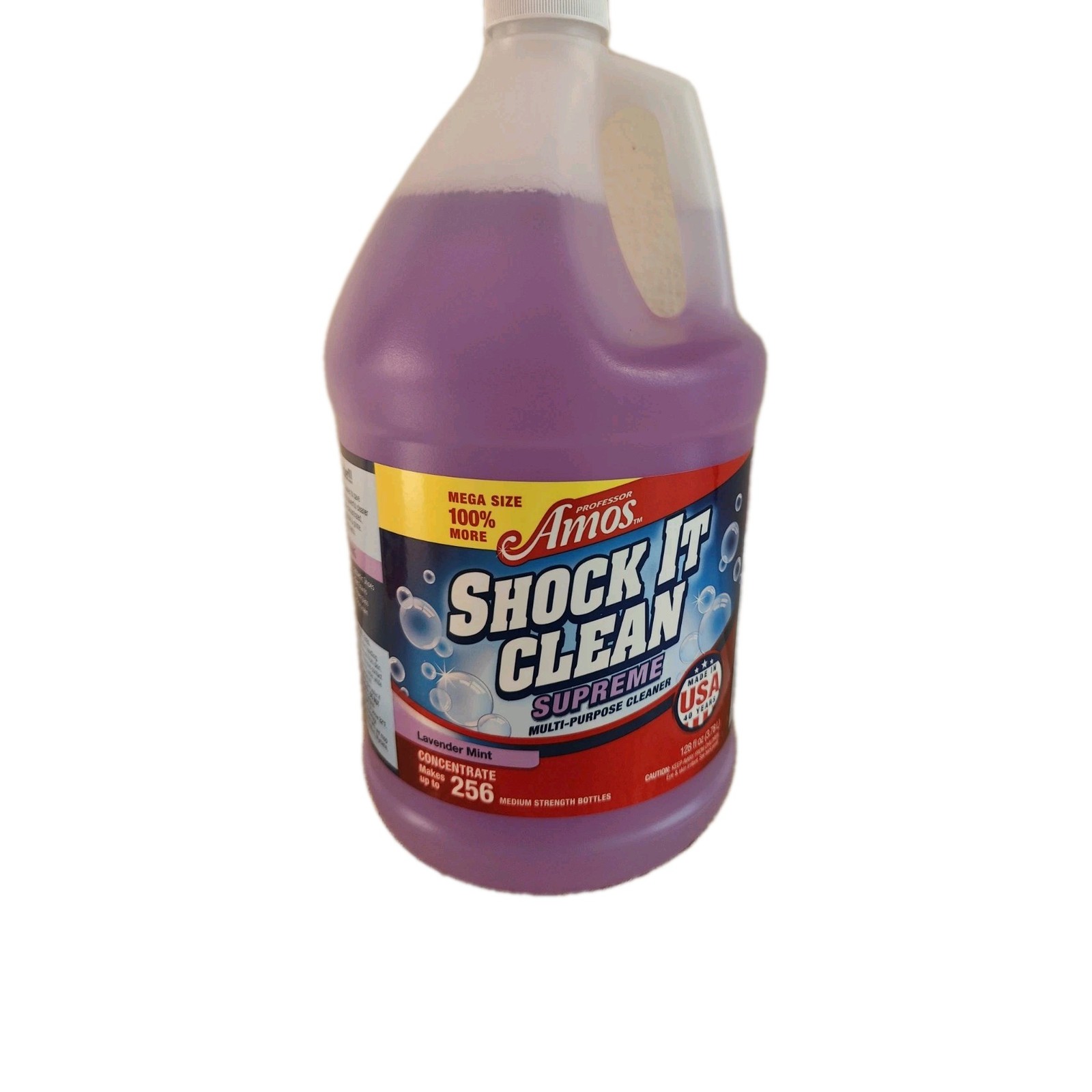 Amos Multipurpose Cleaner Shock It Clean 128 oz Concentrate Lavender Mint + More