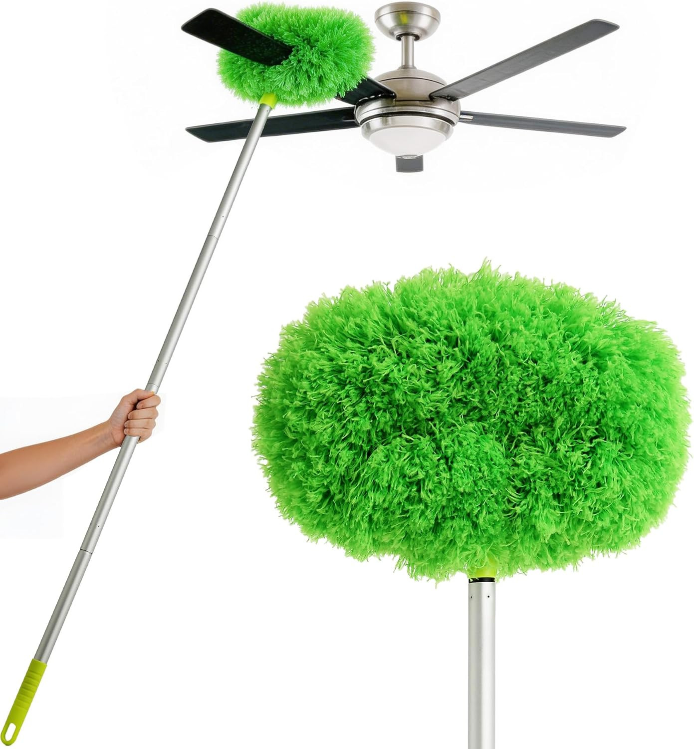 68″ Adjustable Ceiling Fan Duster – 360° Dual-Sided Microfiber, 0.75 Lbs Ultra-L