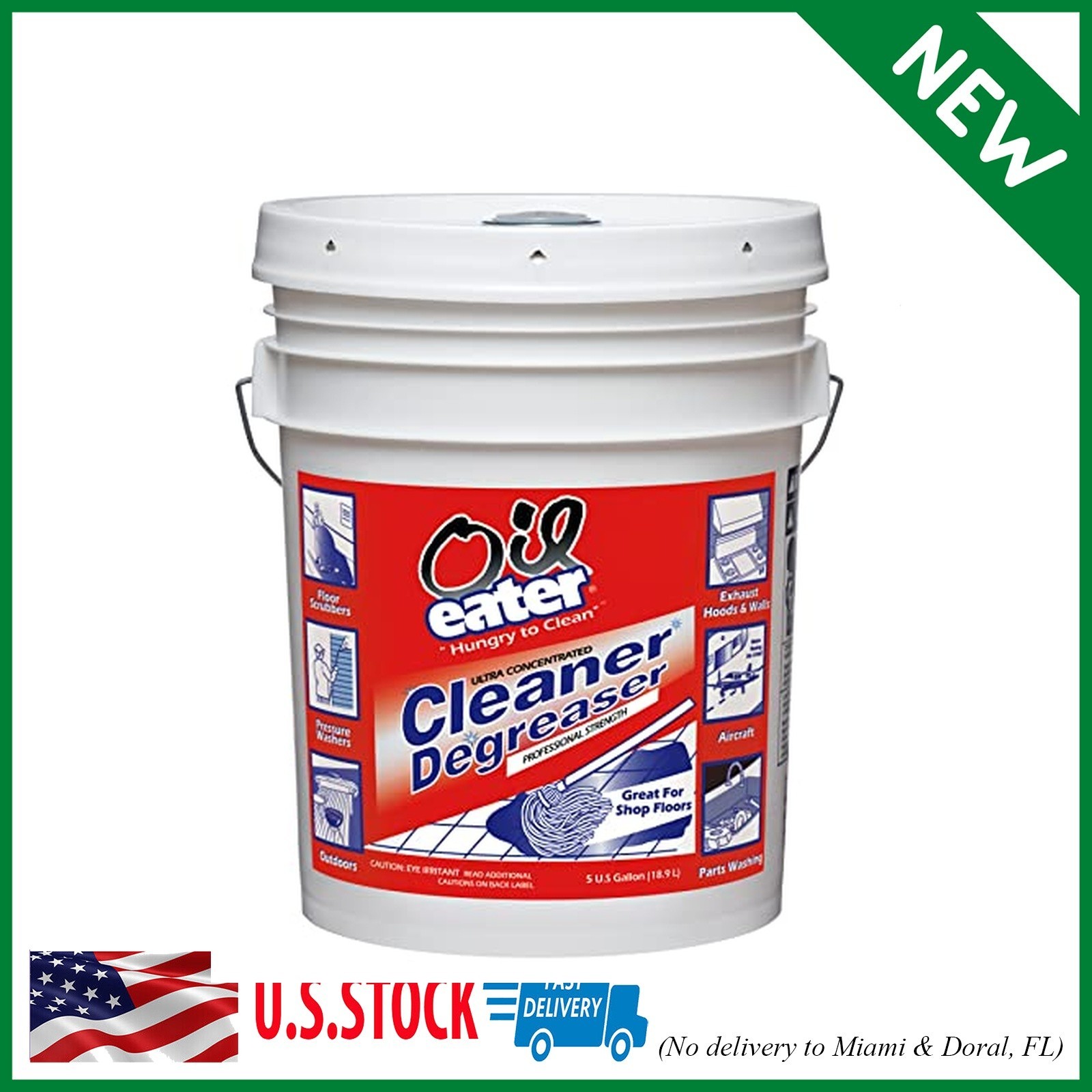 Oil Eater AOD5G35438 Original 5 Gallon Cleaner/Degreaser, light yellow, 640 Fl O