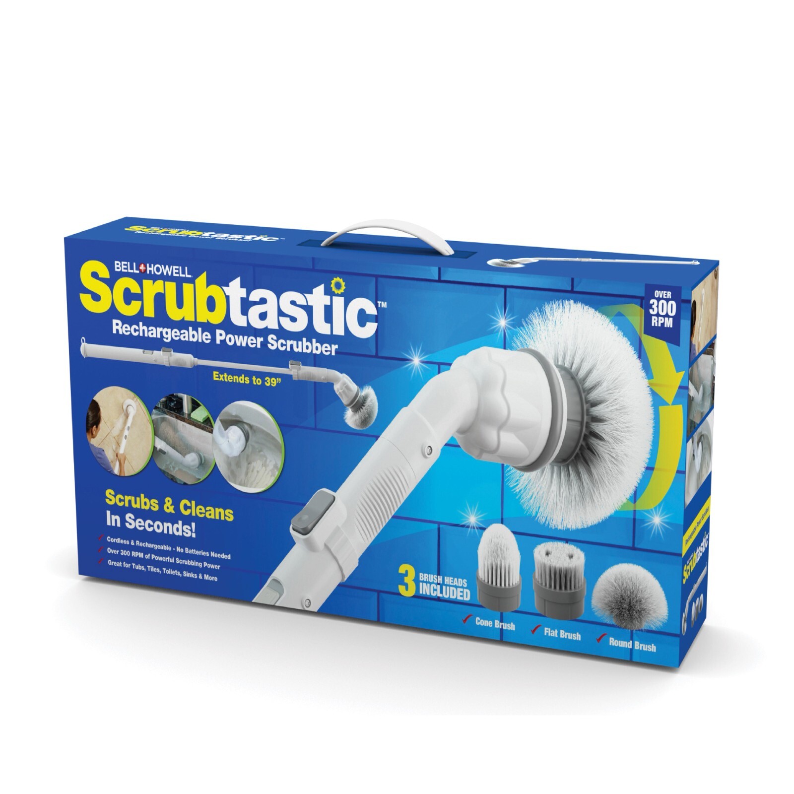 Bell + Howell Scrubtastic Rechargeable Multi-Purpose Power Surface Scrubber