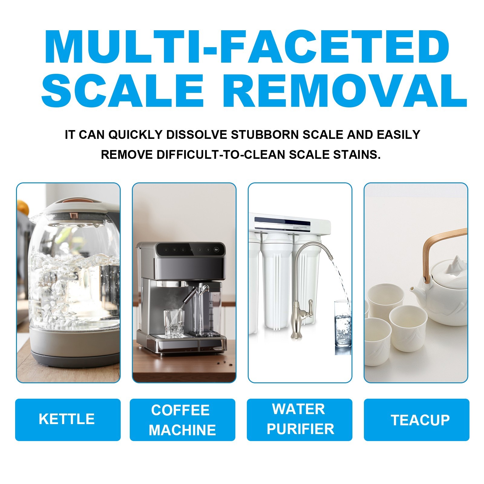 Jakehoe Limescale Remover Effervescent Cleaning Tablets For Kettle Coffee Machin
