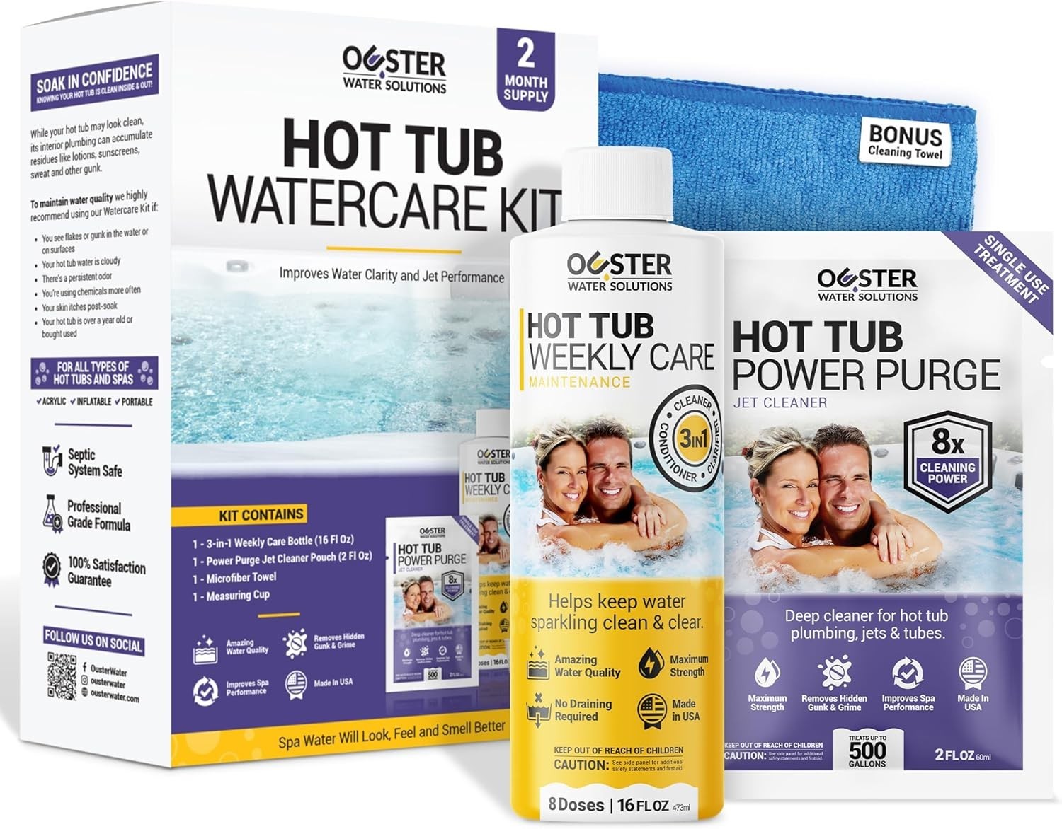 Hot Tub Cleaner Set – USA Made Quality Ingredients