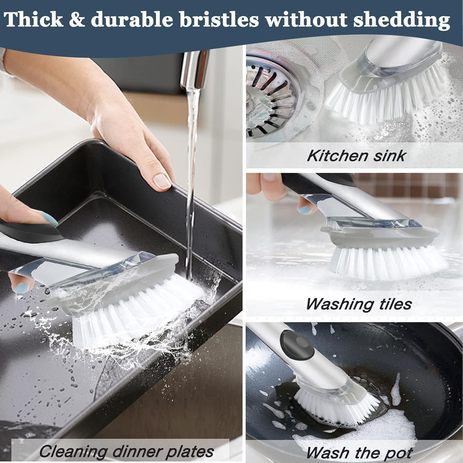 Dish Cleaning Soap Dispensing Brush Refills for OXO Dish Brush – 8 Pack Brush He