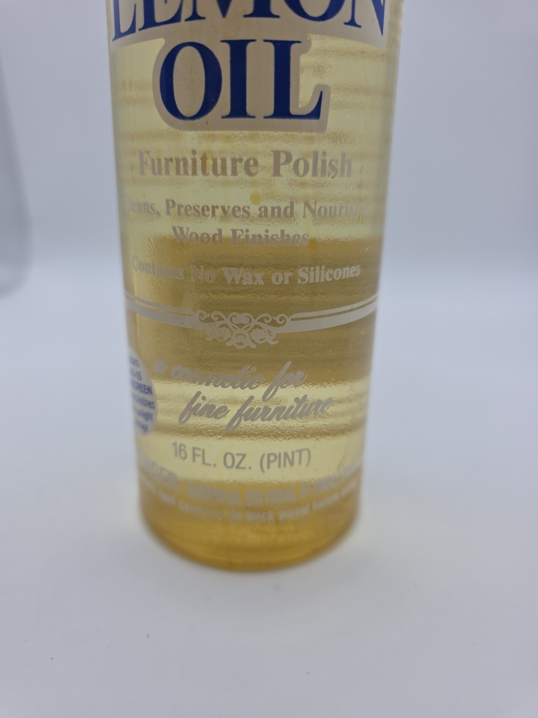 Weiman Lemon Oil Furniture Wood Polish UVX15 Sunscreen 16 Oz Almost Full
