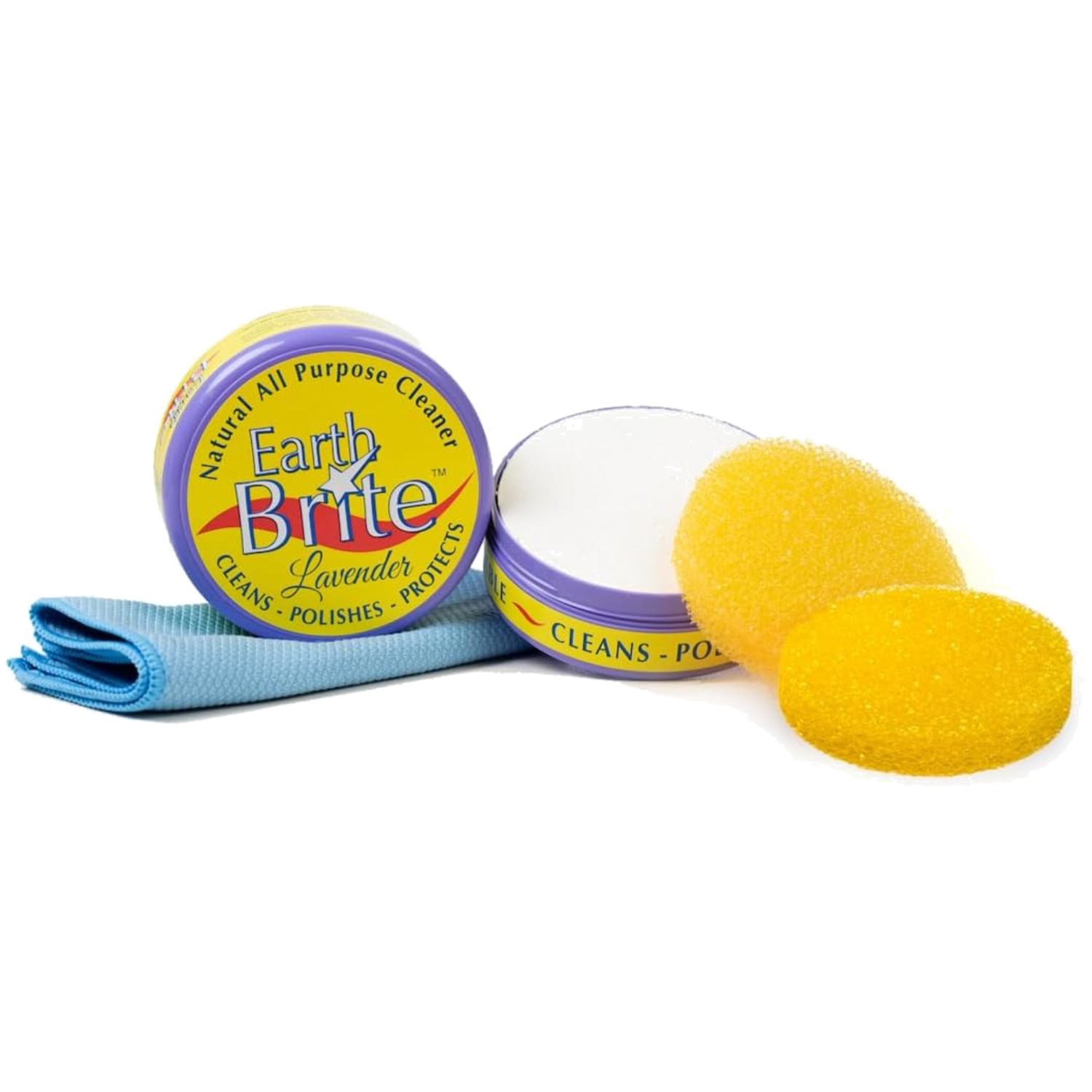 Natural Lavender Clay Cleaner 2-Pack with Bonus Towel