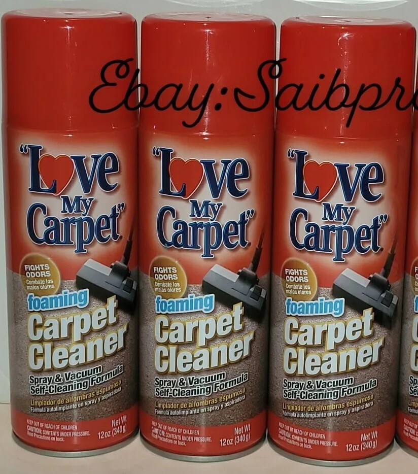 12 Pk Love My. Carpet Cleaner Foam 12 Oz Fights Odor Spray & Vacuum
