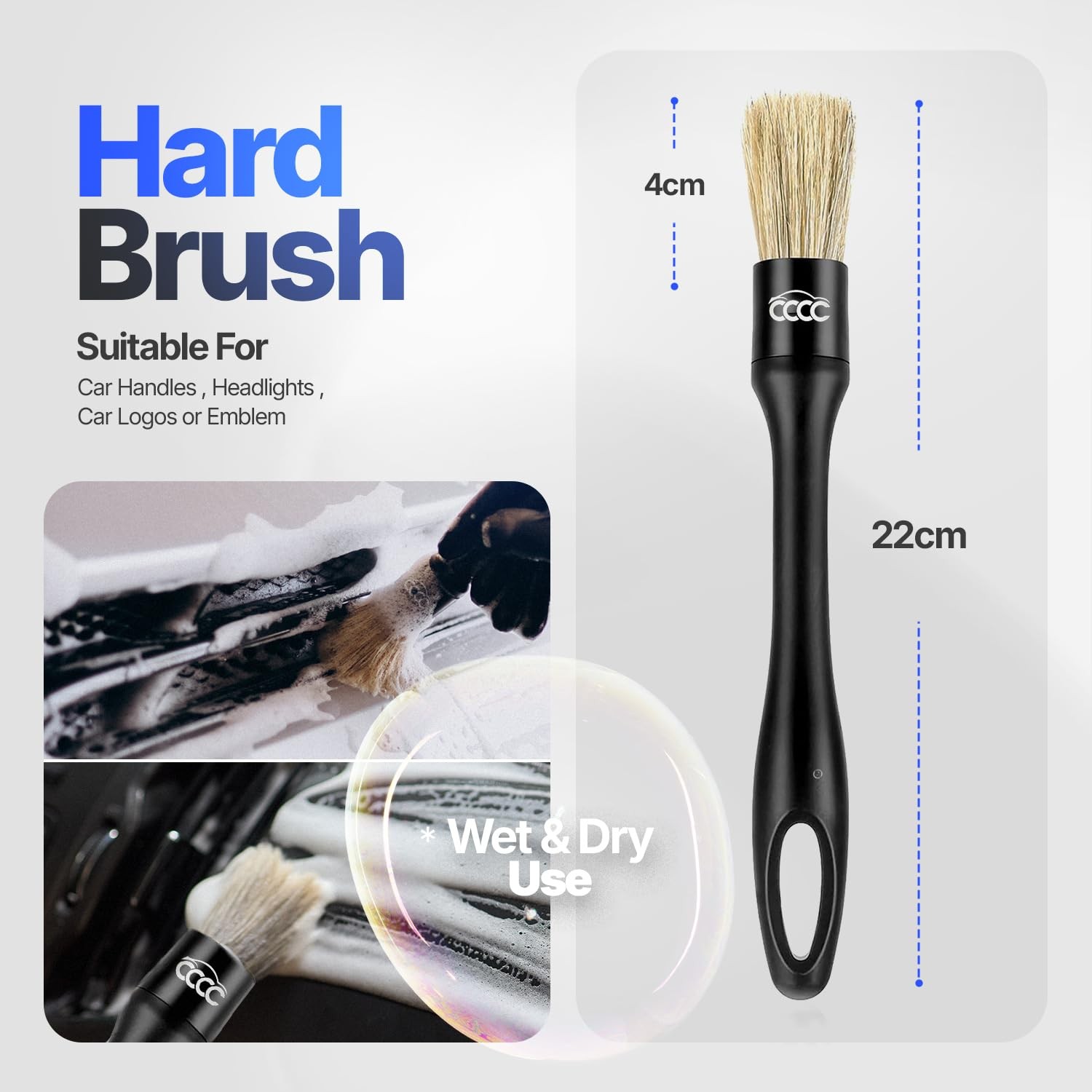 5 Pcs Car Detailing Brush Set – 2 Pcs Ultra-Soft for Delicate Leather, Screen…
