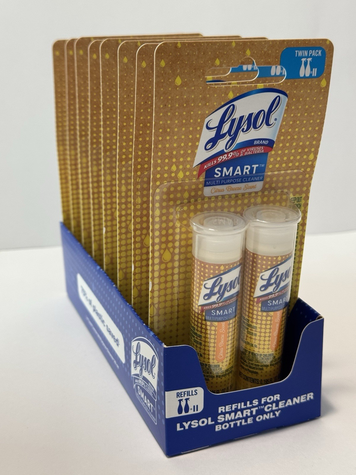 Lysol SMART Refill Multi-Purpose Cleaner Case of 8 Cartridges, Citrus Breeze New