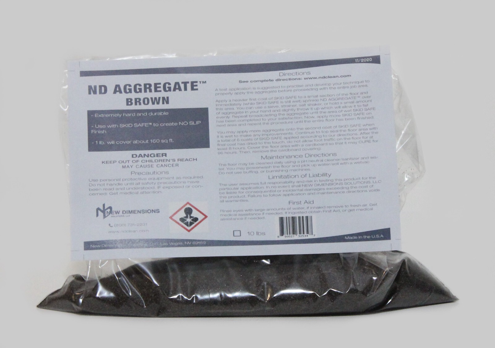 ND AGGREGATE™ Enhanced Traction Additive for SKID SAFE™ Water-Based