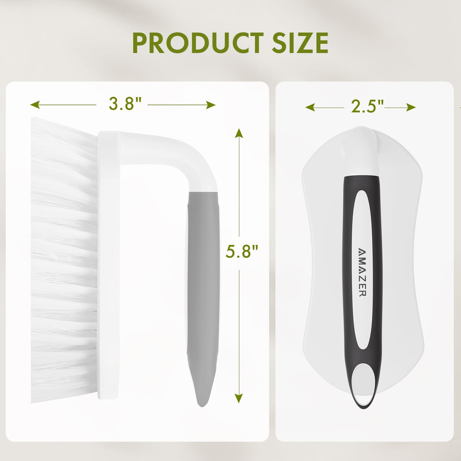 Scrub Brush for Cleaning Comfort Grip Bathtub Scrubber Stiff Bristles with Ha…