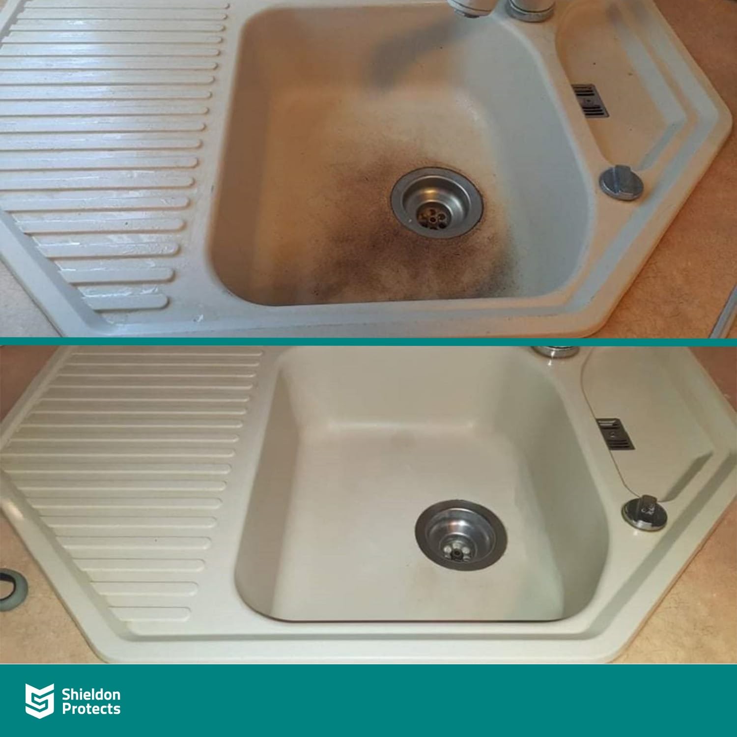 Shieldon Protects Sink Restorer Kit – 3-Step System: Heavy Duty Kitchen Sink …