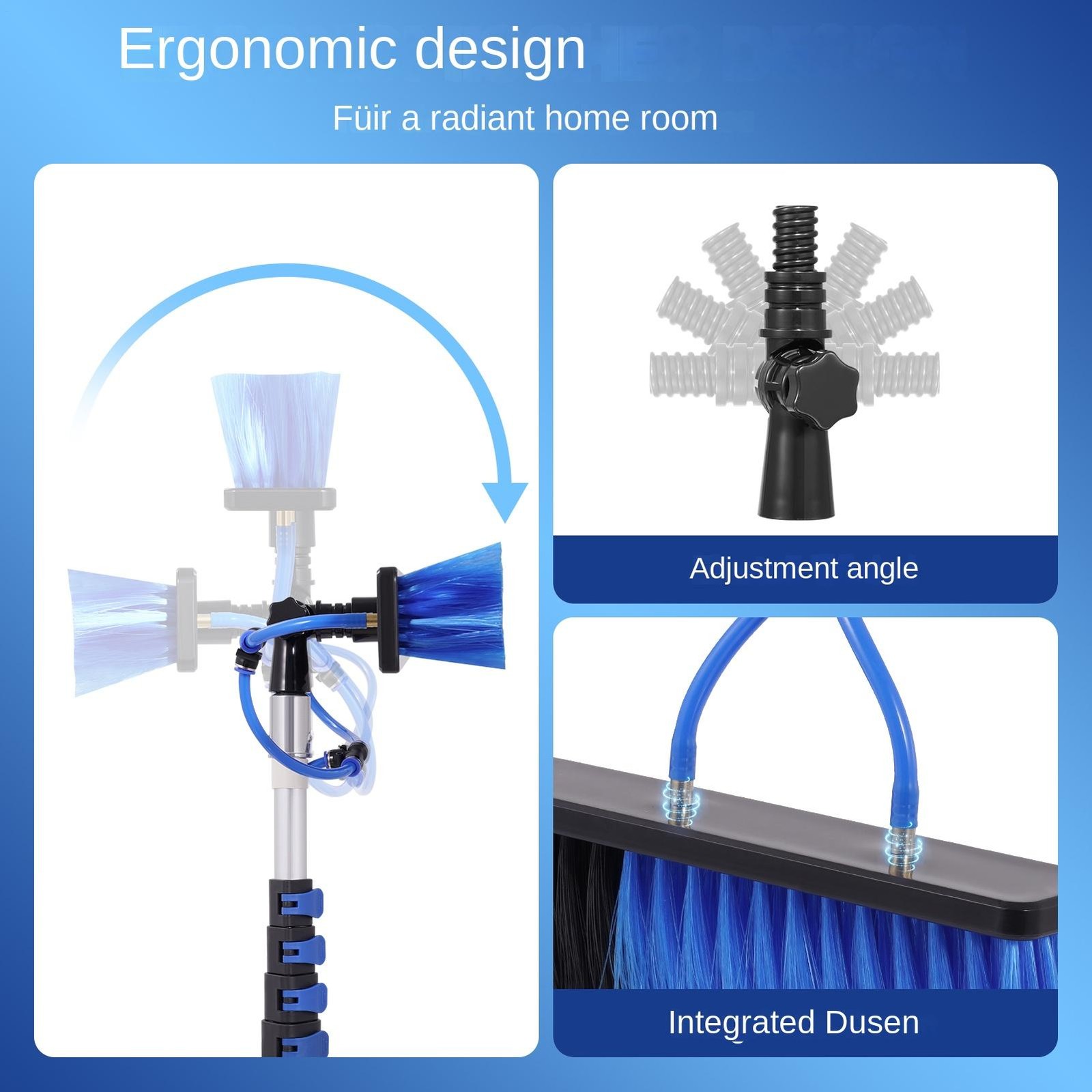Uimoso Solar Panel Cleaning Kit with 16 ft Water Fed Pole and Brush