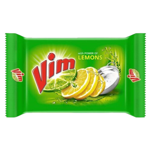 Vim Fresh Lemon Dishwash Bar Tough Stain & Grease Removal For Utensils 200 g