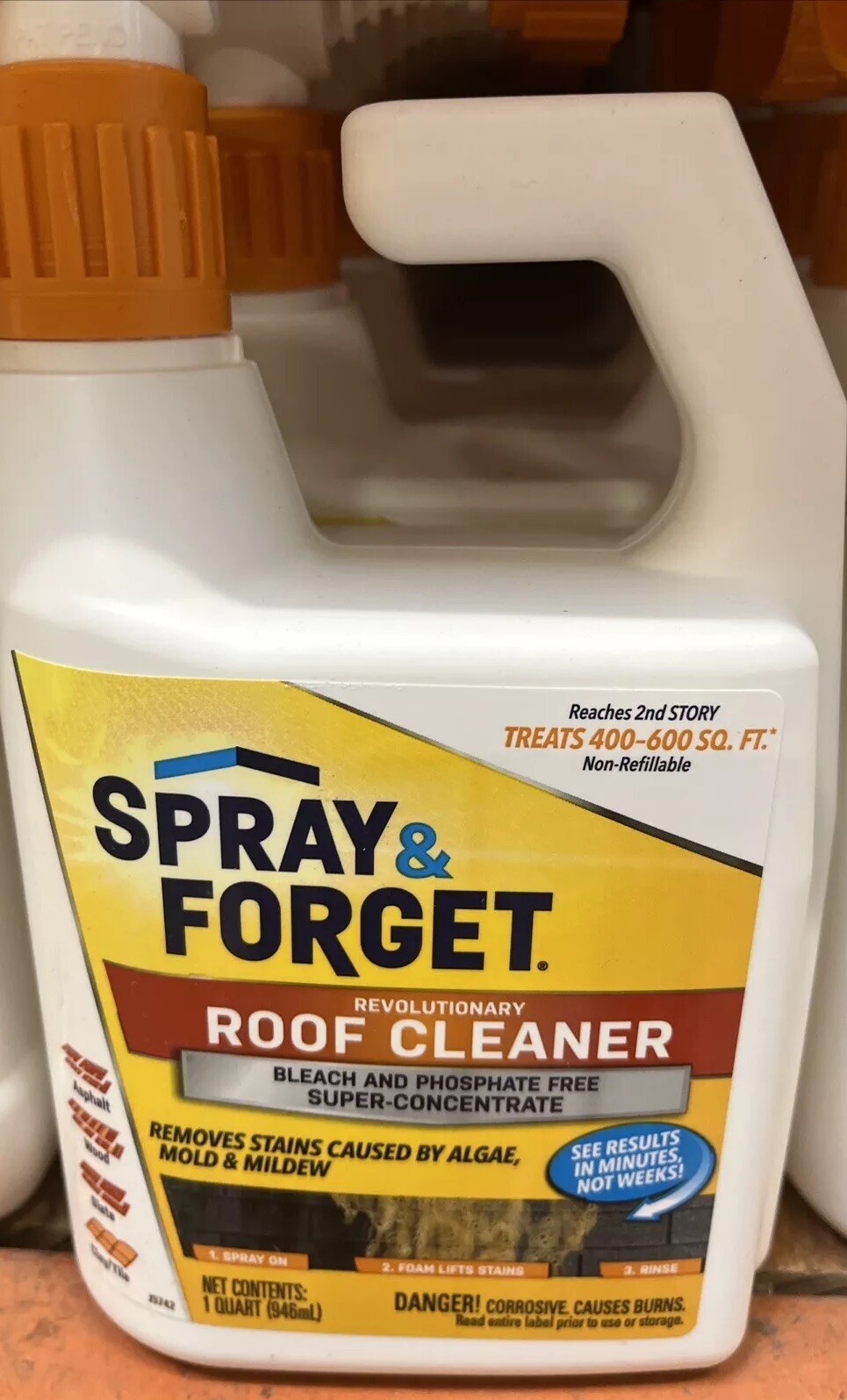 Spray & Forget SFRCHEQ06 Super Concentrated Revolutionary Roof Cleaner For Hose