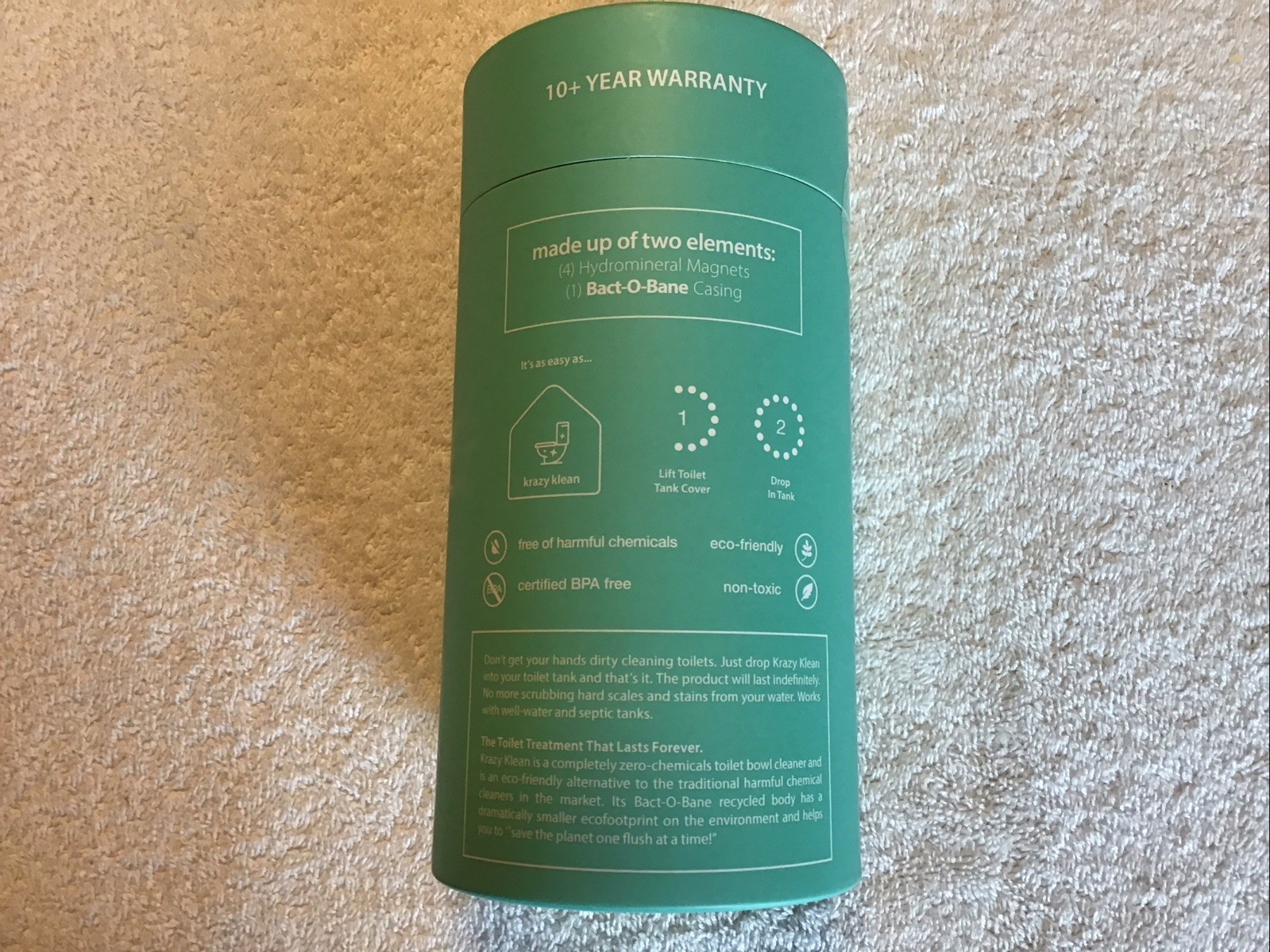 Krazy Klean with Bact-O-Bane Chemical Free Toilet Treatment