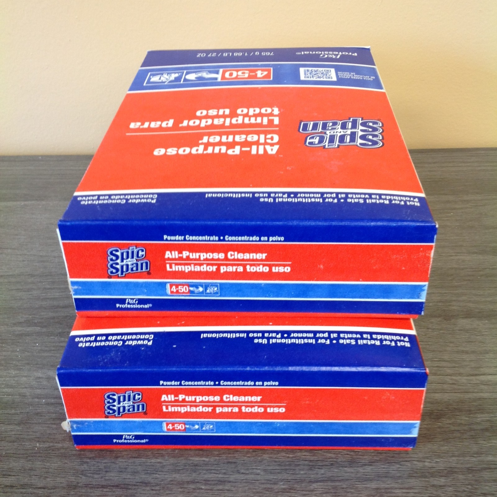 Lot of 2 Boxes Spic and Span 31973EA 27 oz. Box All-Purpose Floor Cleaner New