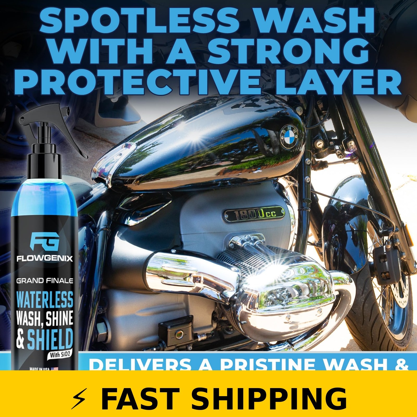 Flowgenix Waterless Car Wash Spray – Grand Finale – 8 oz