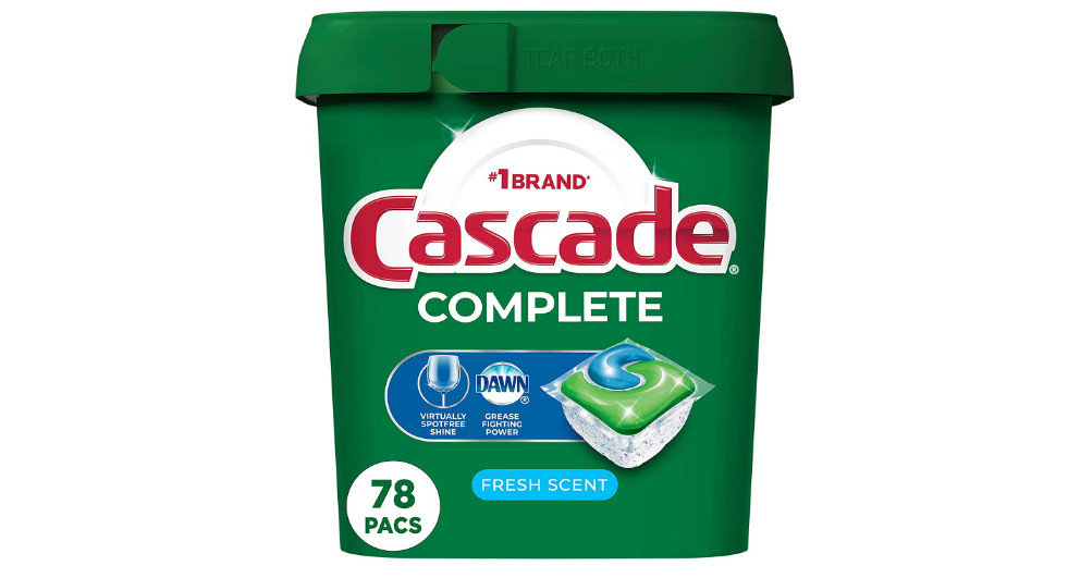 Fresh Scent ActionPacs Dishwasher Pods Cascade Complete Detergent Tabs 78 Count
