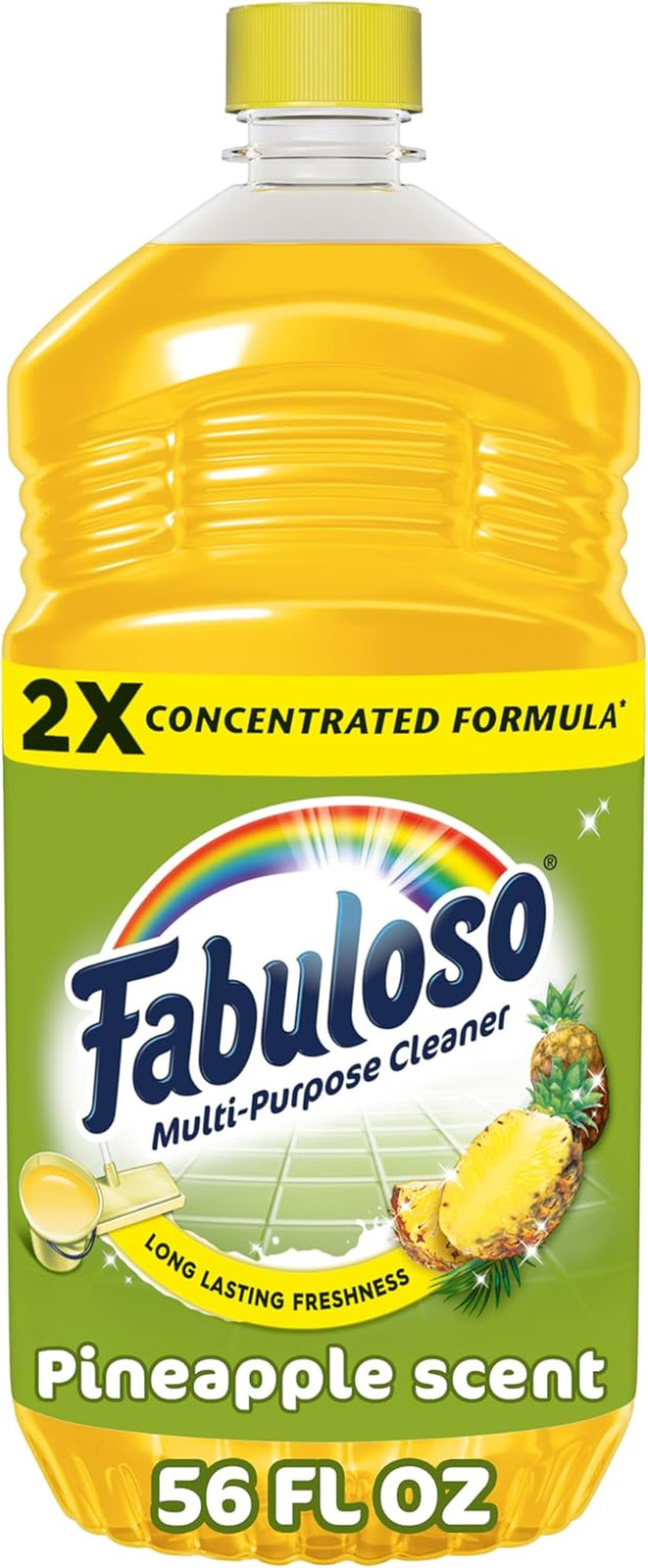 Multi-Purpose Cleaner, 2X Concentrated Formula, Floor Cleaner, Pineapple Scent,