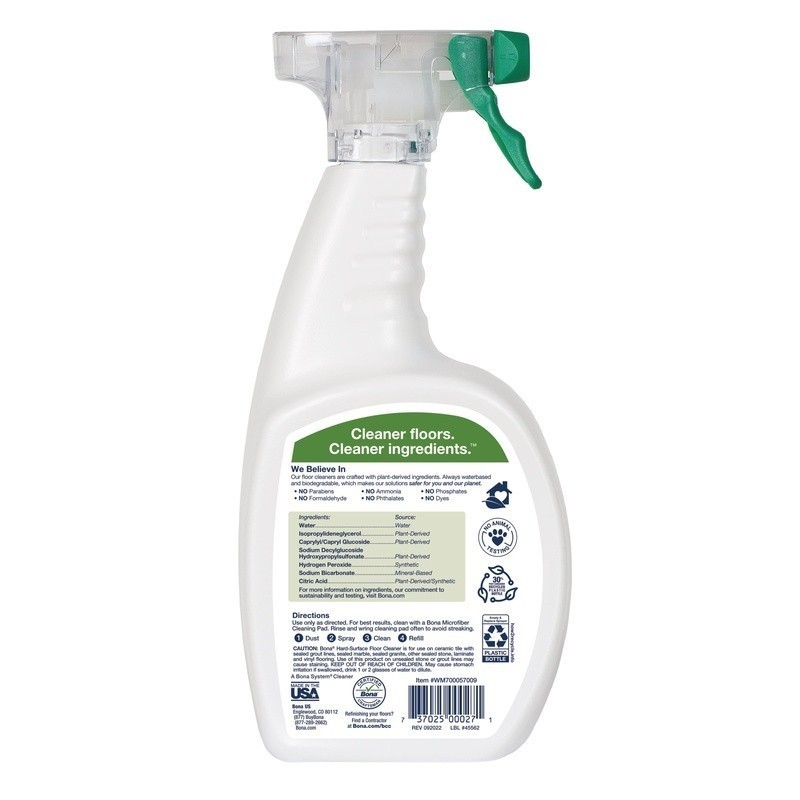 Hard-Surface Floor Cleaner Streak-Free Biodegradable Multi-Surface Cleaner 22oz
