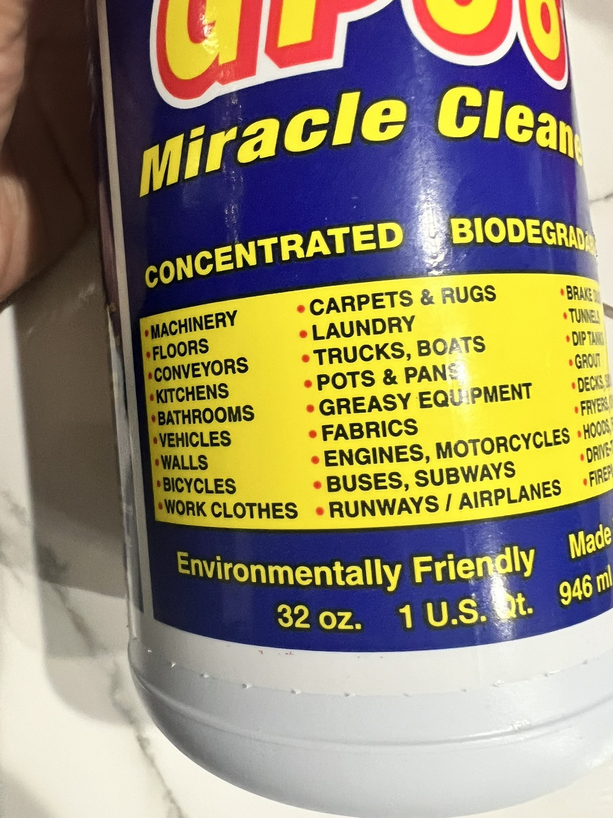 GP66 Miracle Cleaner 32 oz Spray Nozzle Included NEW Sealed 1 oz to 1 Gallon