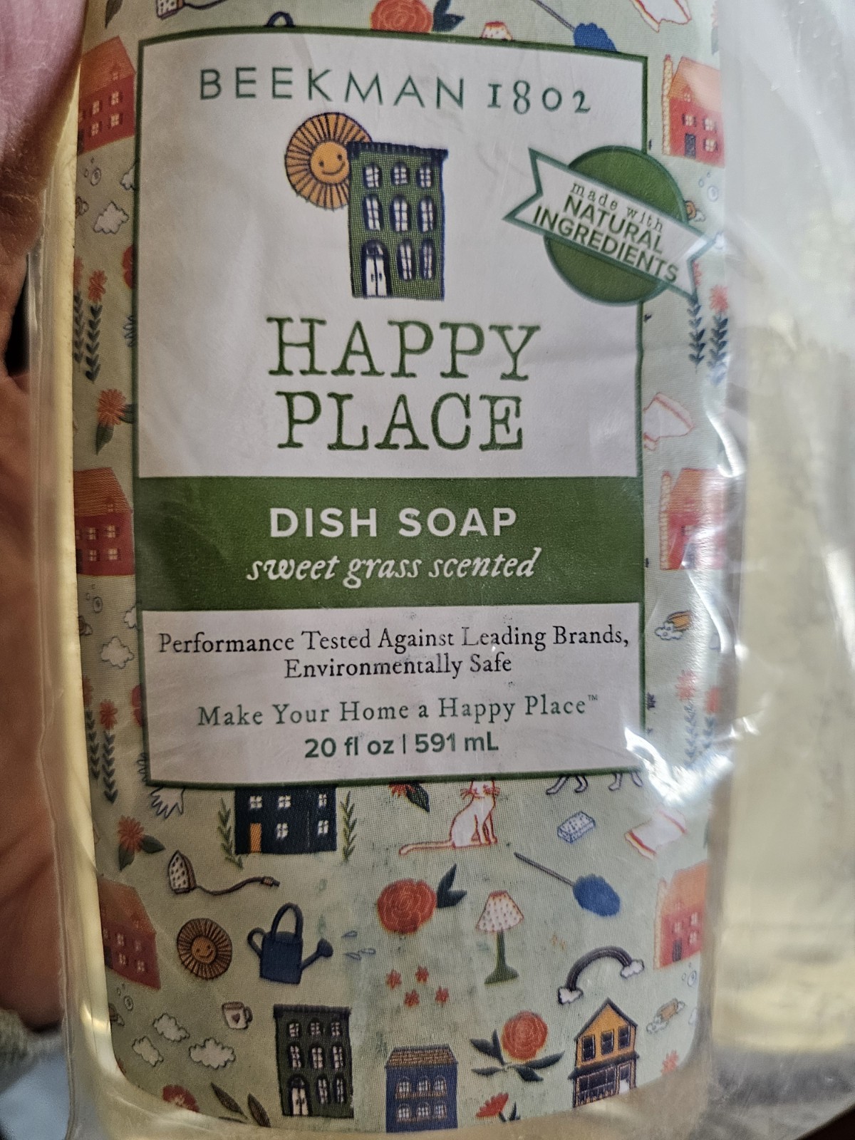 Beekman 1802 Happy Place Liquid Dish Soap Sweet Grass Scent 2pk