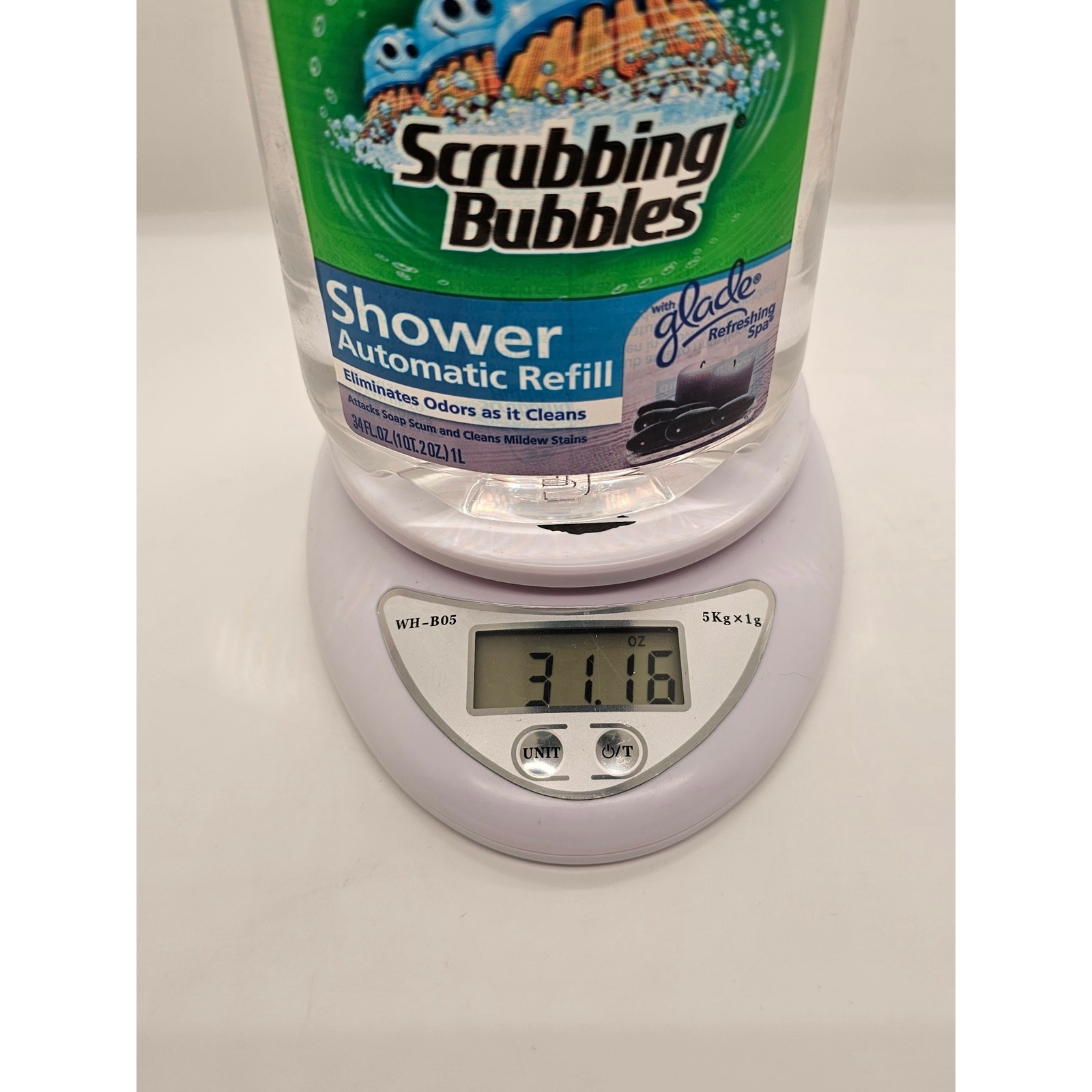 USED Scrubbing Bubbles Automatic Shower Cleaner Refill Glade Refreshing 34oz HTF