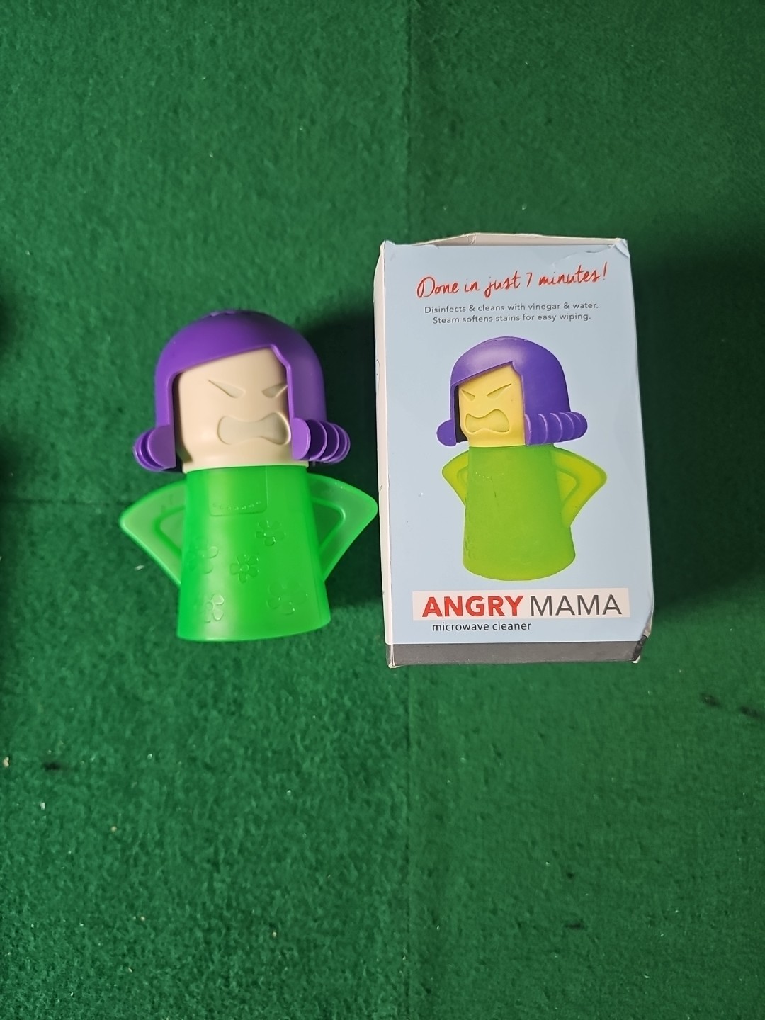 Angry Mama Microwave Cleaner / Vinegar & Water / Green/Purple / With Open Box