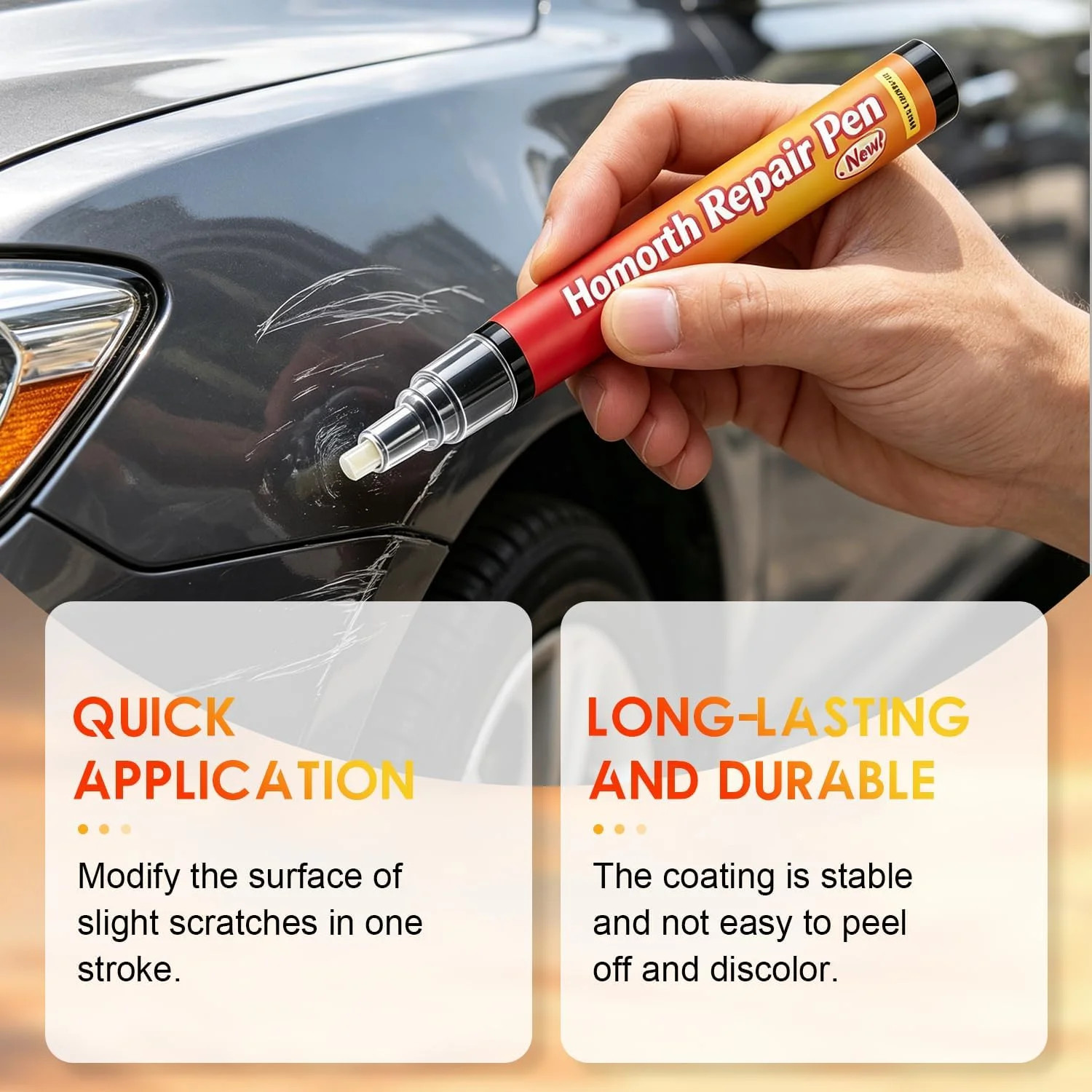 3Pack Weatherproof Magic Car Scratch Removal Pen,Auto Paint Repair Brush Kit,Car