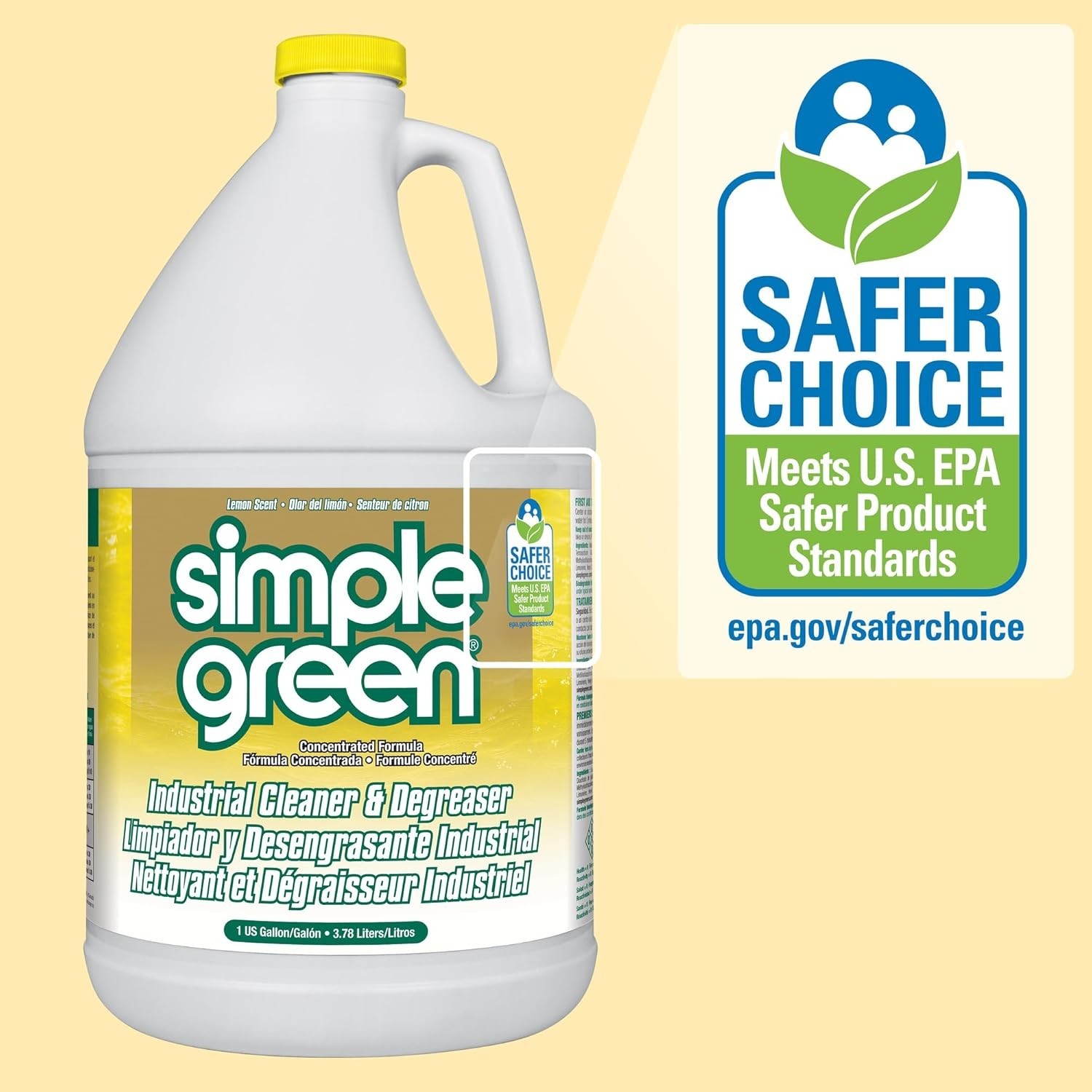 All-Purpose Lemon Cleaner & Degreaser, Non-Toxic, 1 Gallon for Industrial Use