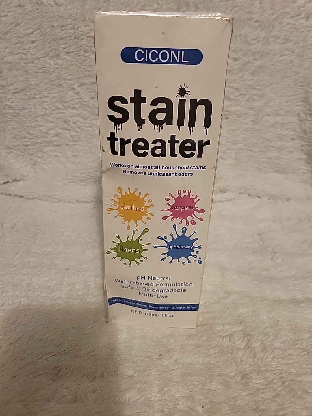 Stain Treater Spray 16oz. Multi-Use Biodegradable, Sealed New. Free Ship!