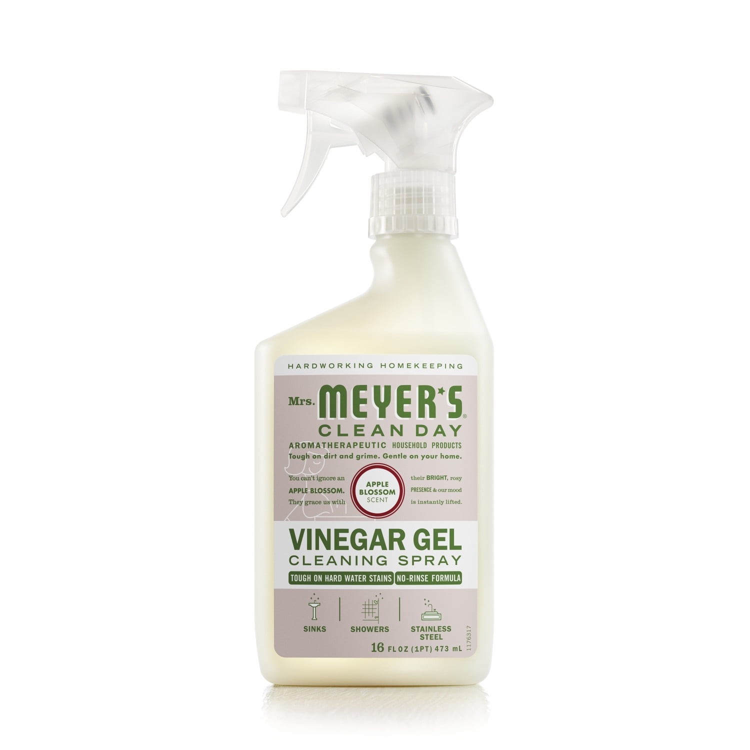 (3 pack)Vinegar Gel Cleaning Spray, Bathroom Use, No-Rinse Formula,Apple Blossom