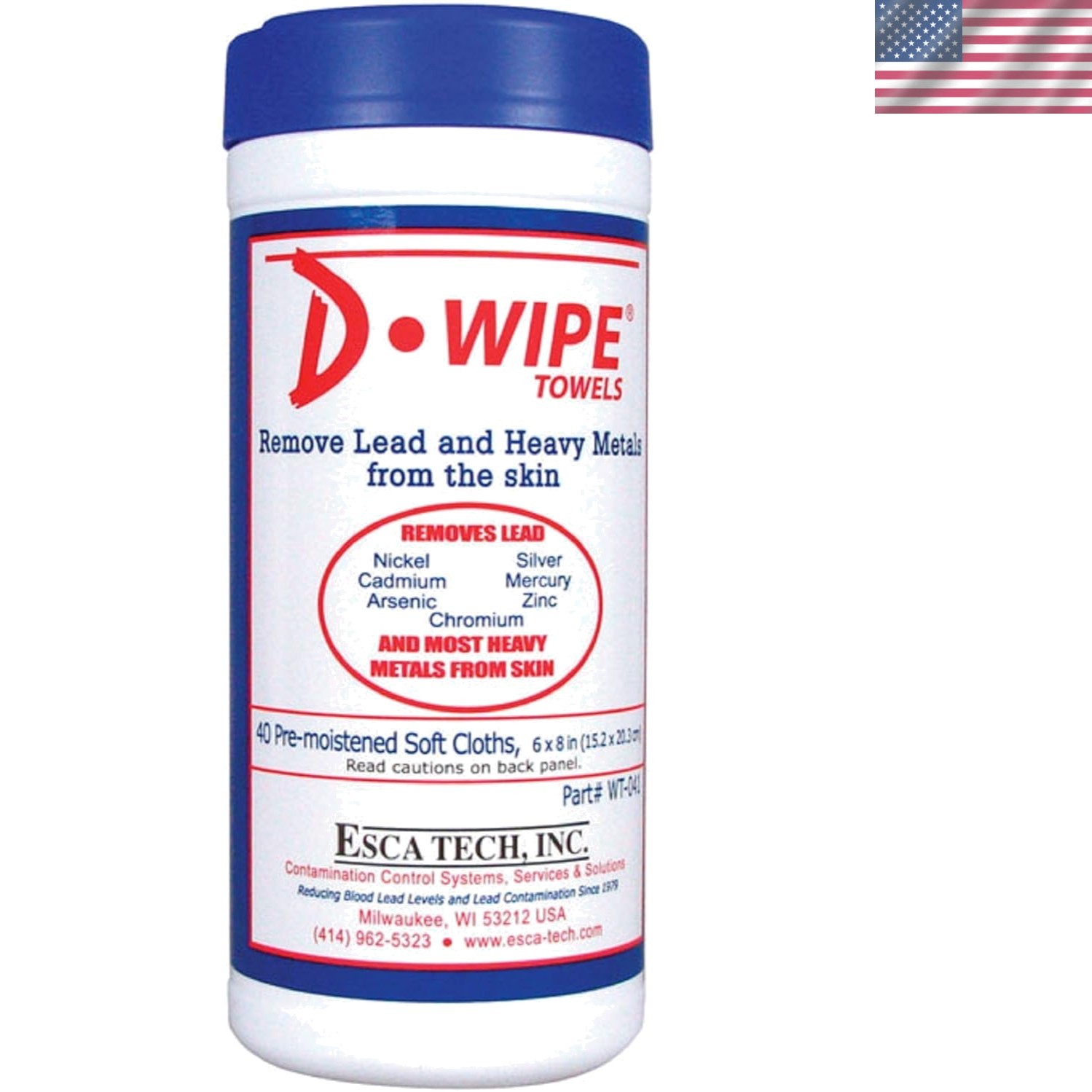 Instant Cleaning Wipes for Hands and Body – 40 Count Lead Remover Canister