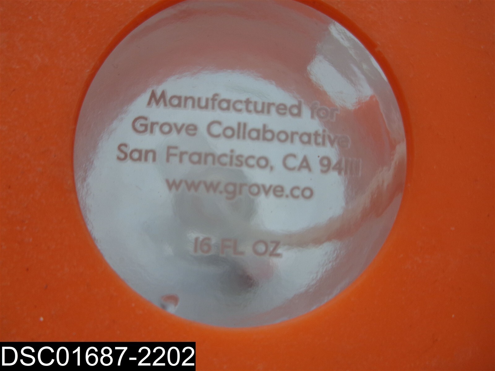 Grove Glass 16 oz Spray Bottle With Orange Silicone Sleeve