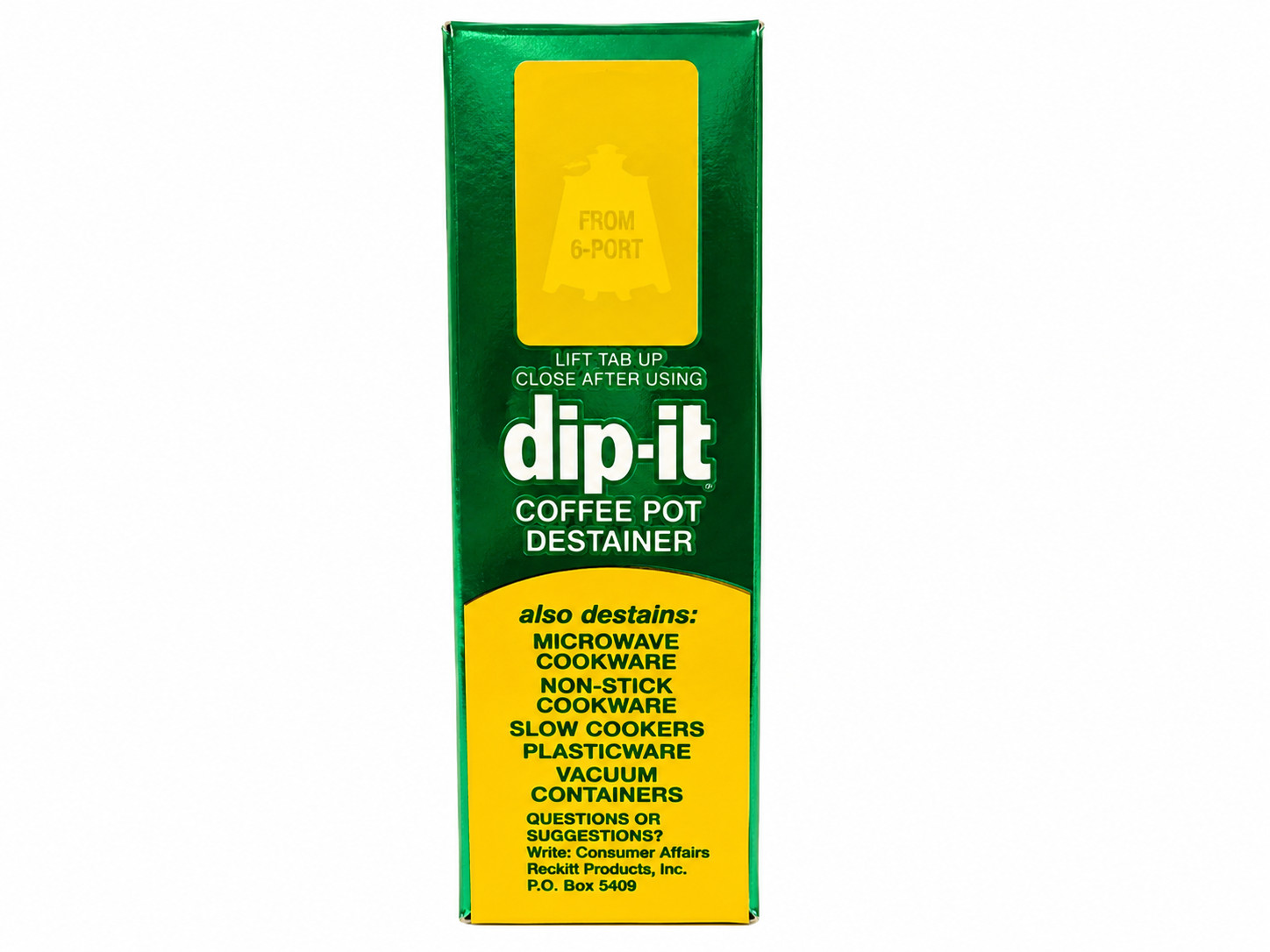 Dip-It Coffee Pot Cleaner & Destainer, Powder, 5oz – (1) BOX- Old Stock Sealed