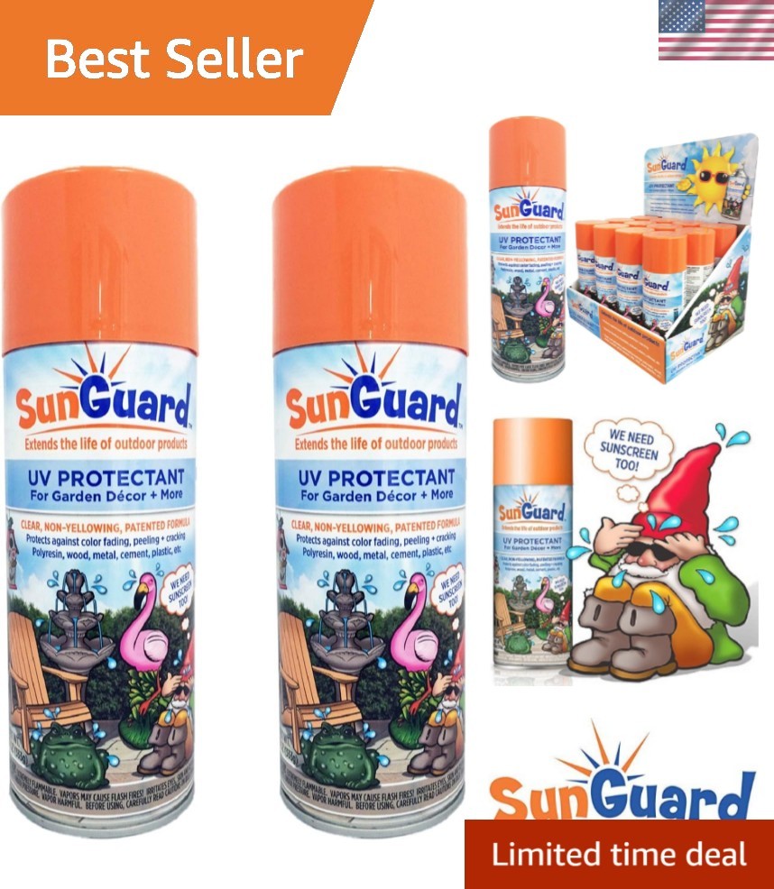 UV Protectant Spray for Outdoor Decor, Furniture & More 2-Pack Prevents Fadin…