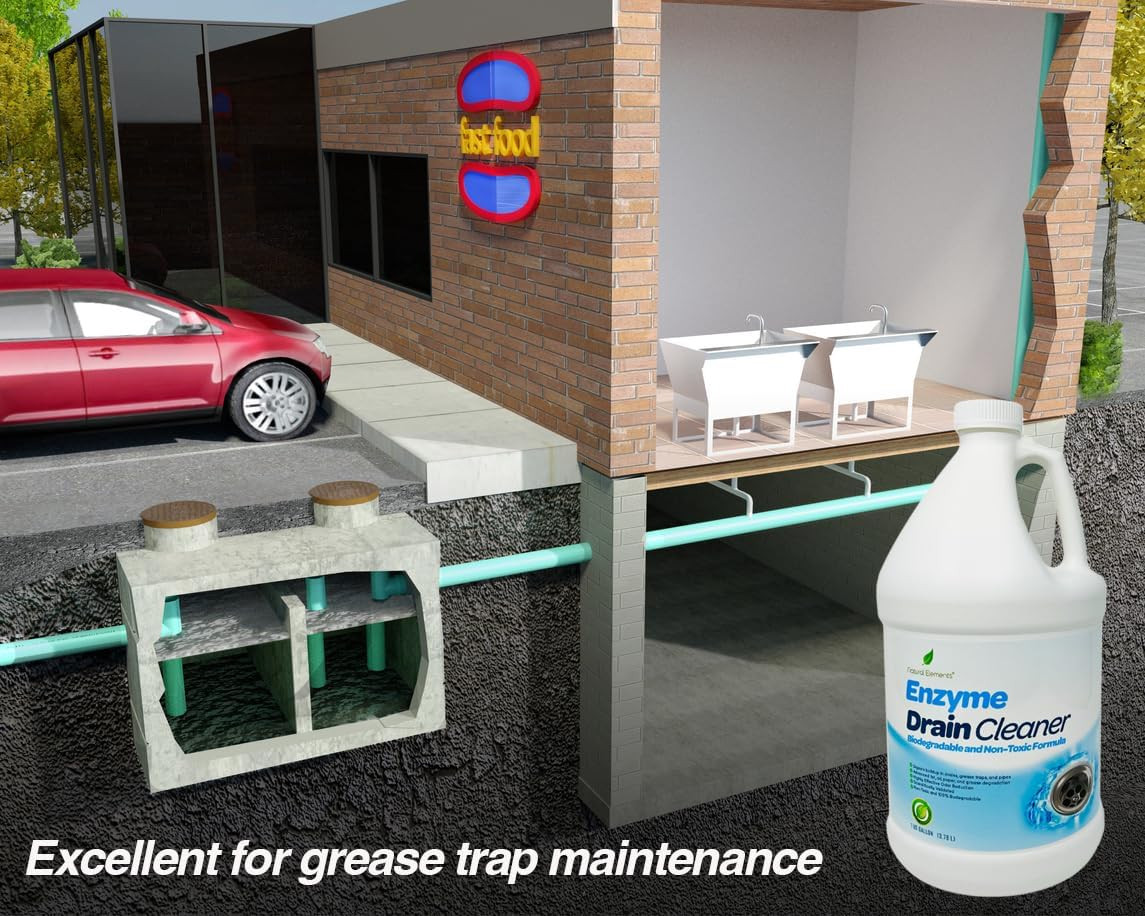 Natural Elements Enzyme Drain Cleaner | Digest Grease, Fats, and Paper Buildup i