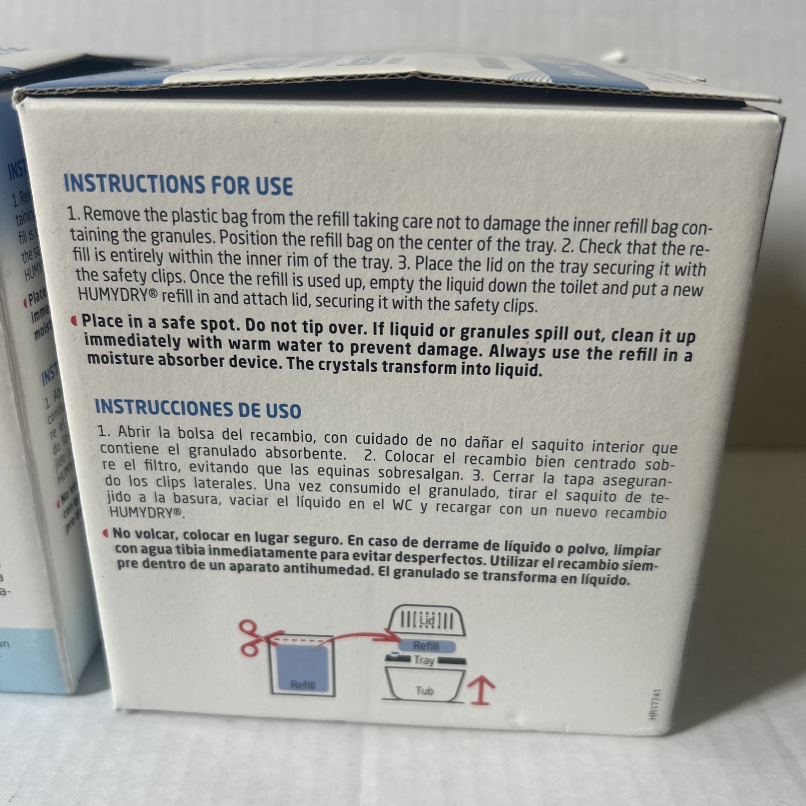 2 Boxes Of Humydry® Moisture Absorber 3 Pack Refill 15.9 oz. Unscented