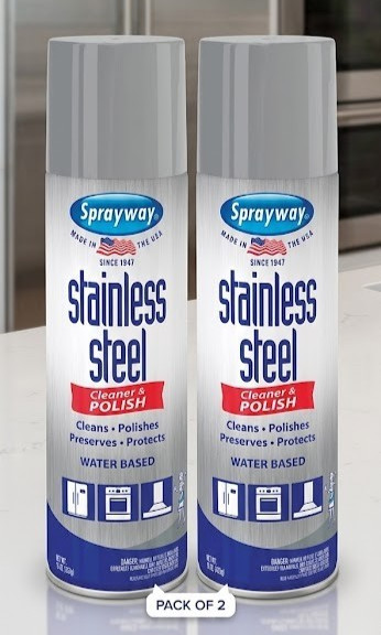 2 Cans ~ SW148R Sprayway Stainless Steel Metal Pro Cleaner & Polish MultiUse15oz