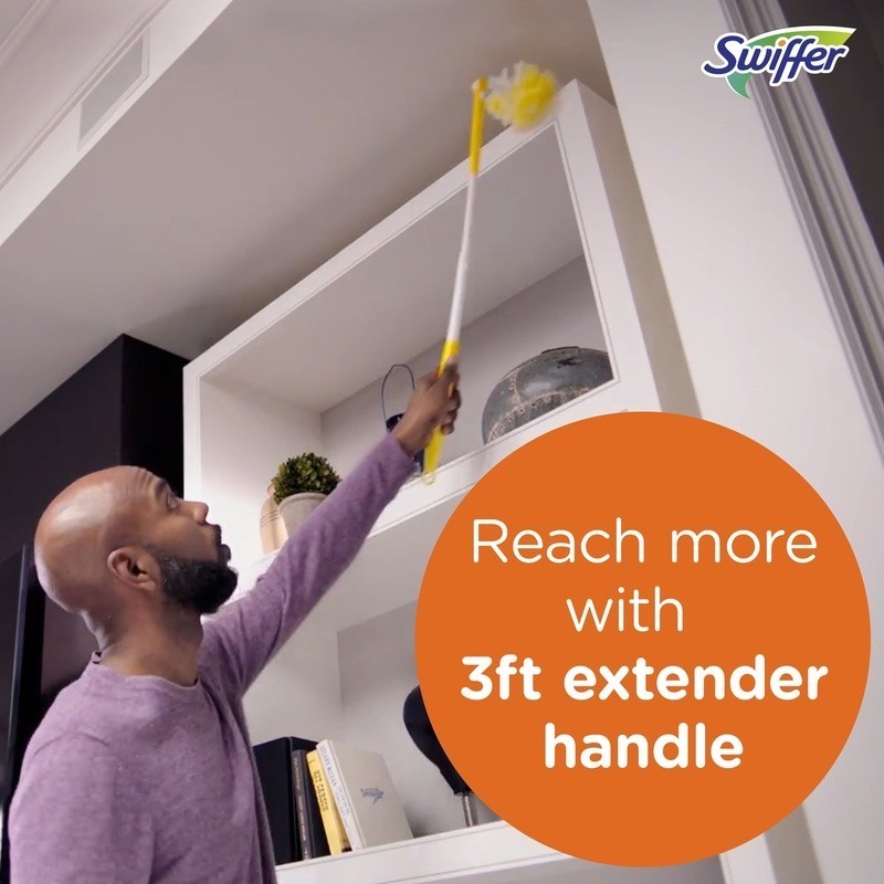 Extendable Duster Starter Kit W/ 3 Heavy Duty Refills 360 Degree Cleaning Tool