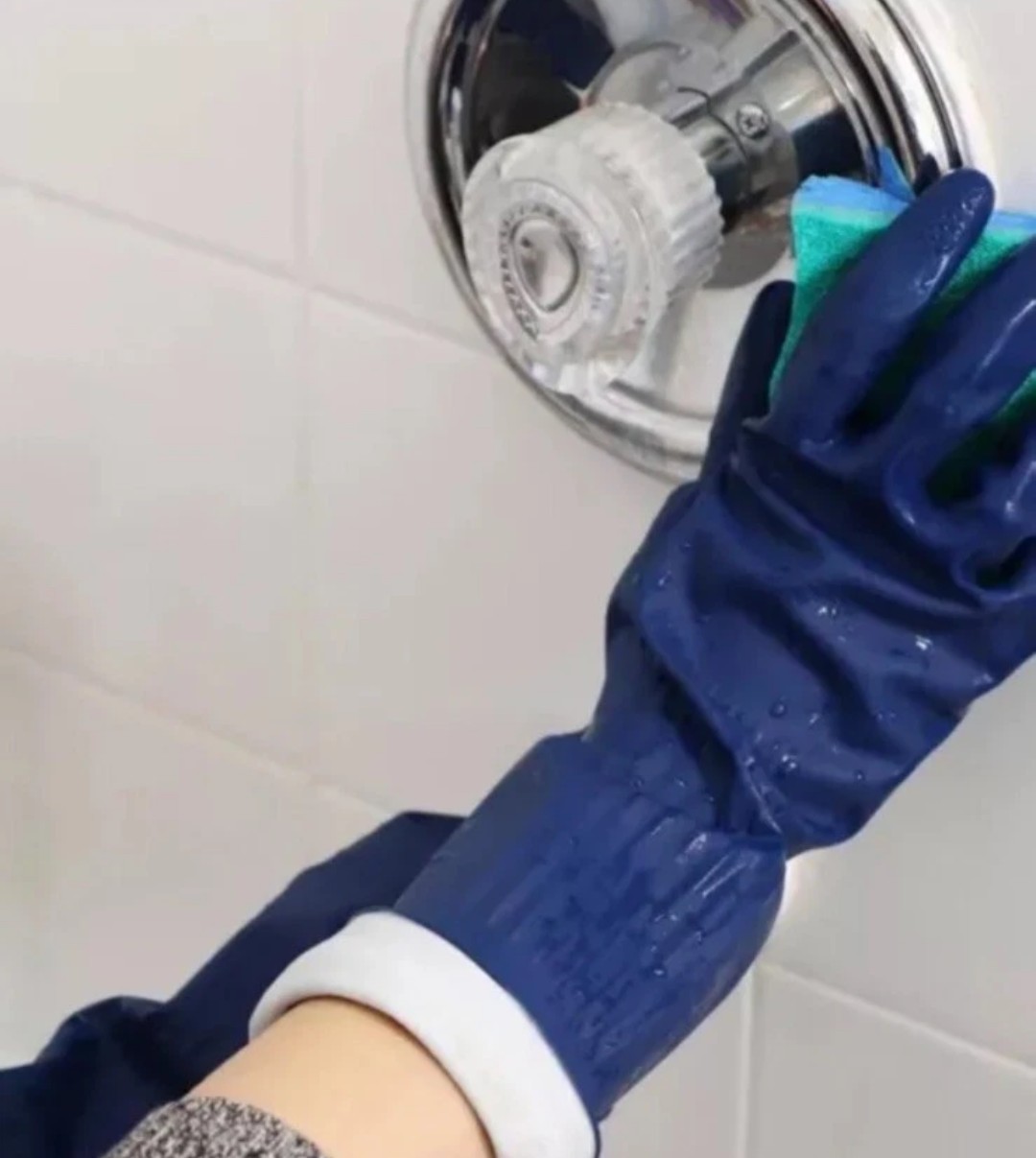 Playtex Living Cleaning Gloves w/ Drip Catch Cuff Small Navy Blue- 1 Pair – EACH