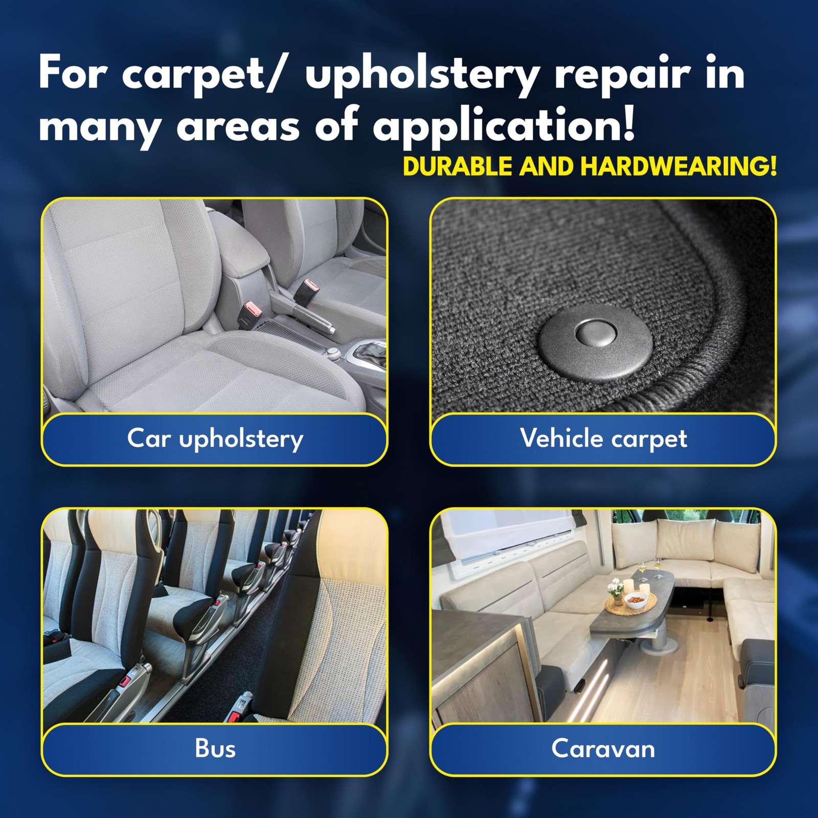 Upholstery Repair Kit – Car Seat Repair Kit Fabric – Fabric Repair Kit – Carp…