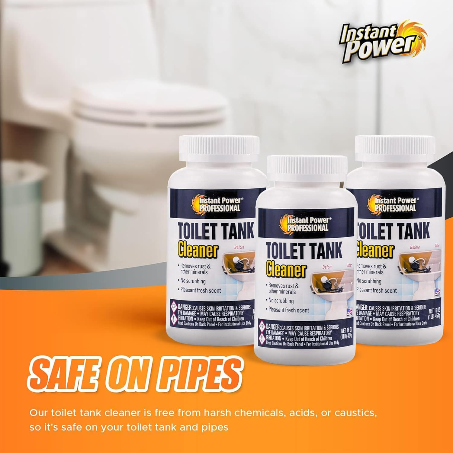 Professional Toilet Tank Cleaner – Bathroom Toilet Cleaning Powder, Removes Rust