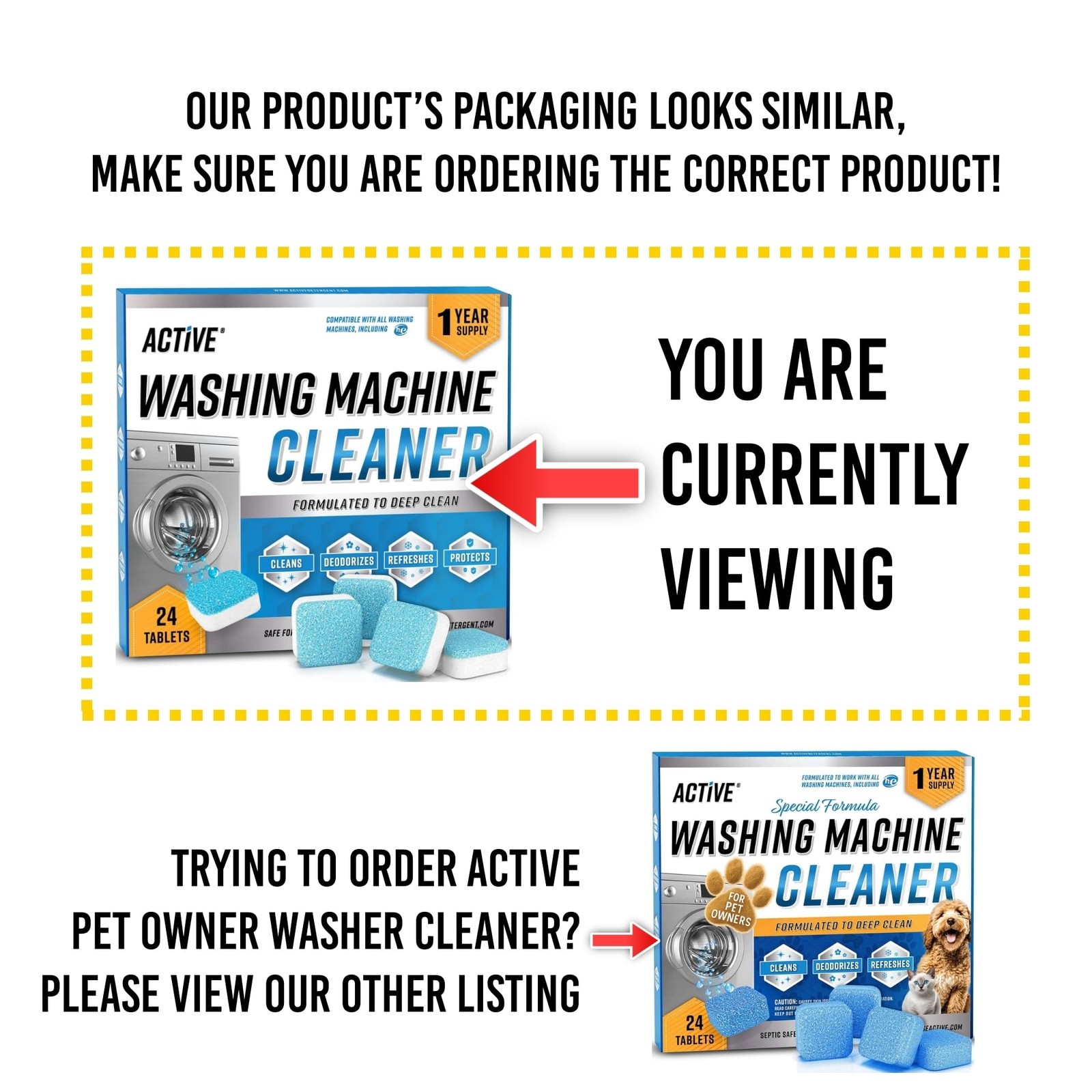 Washing Machine Cleaner Descaler 24 Pack – 1 Count (Pack of 24), Blue/White