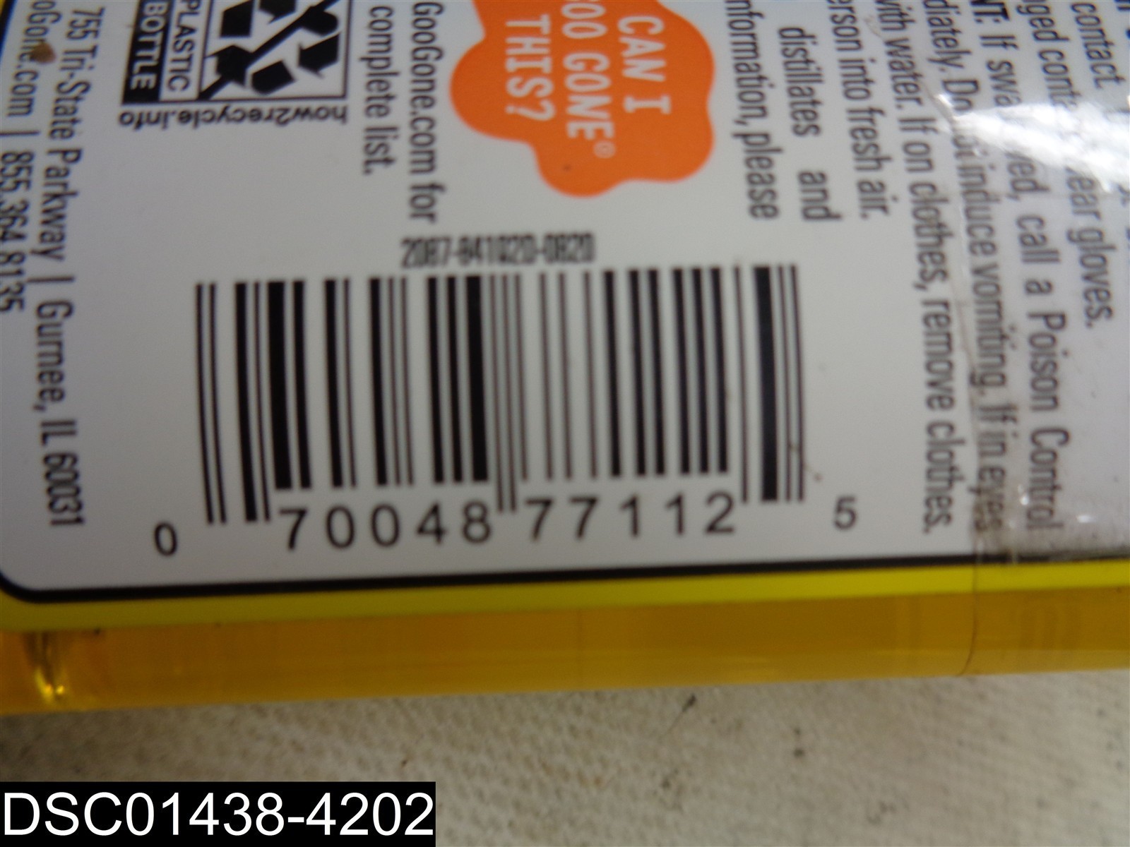 8 FL OZ Goo Gone Goo & Adhesive Remover 070048771125